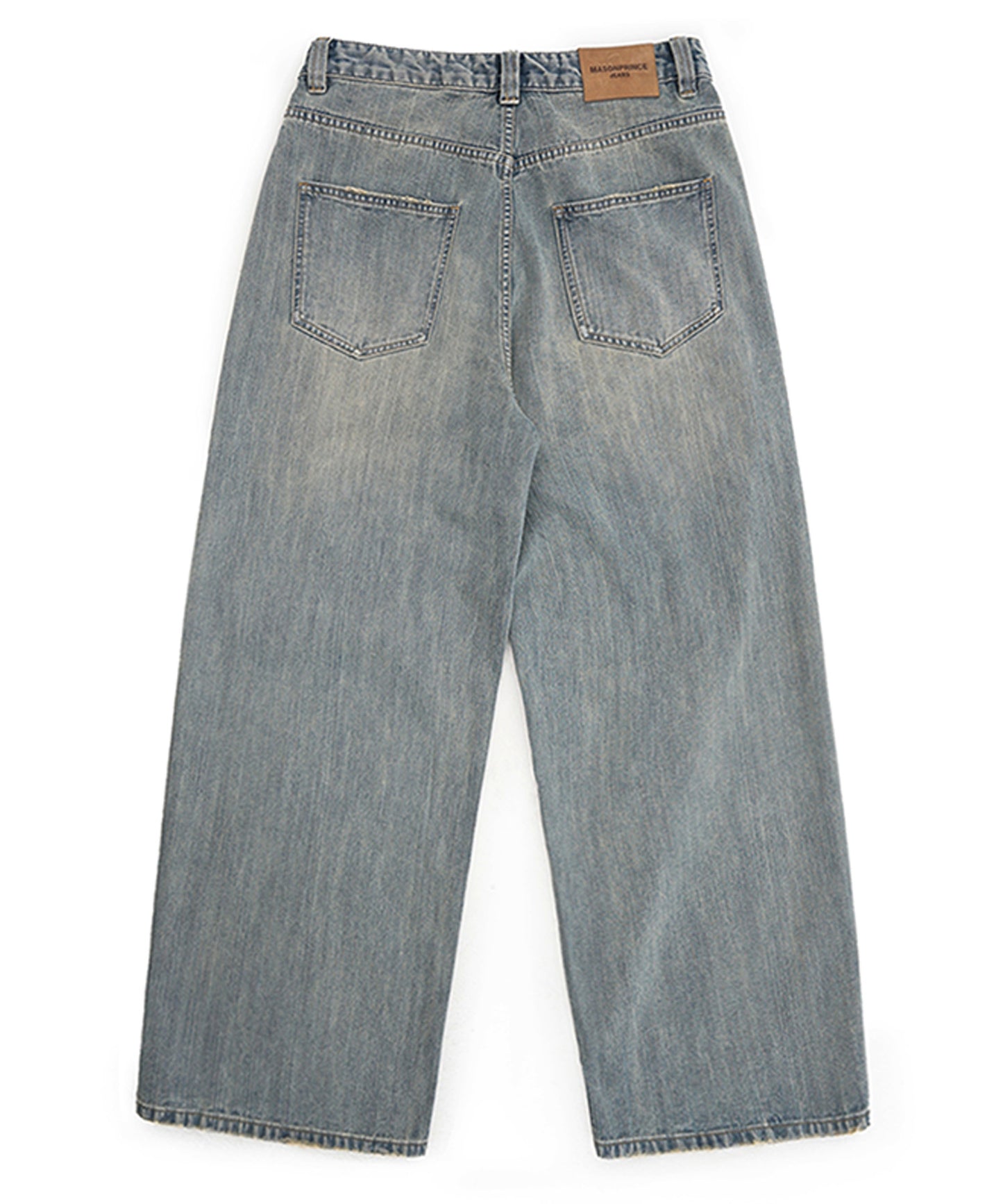 ルーズフィット レトロブルー ダメージ加工 デニムパンツ NZK6234【MASONPRINCE】【2025SS】