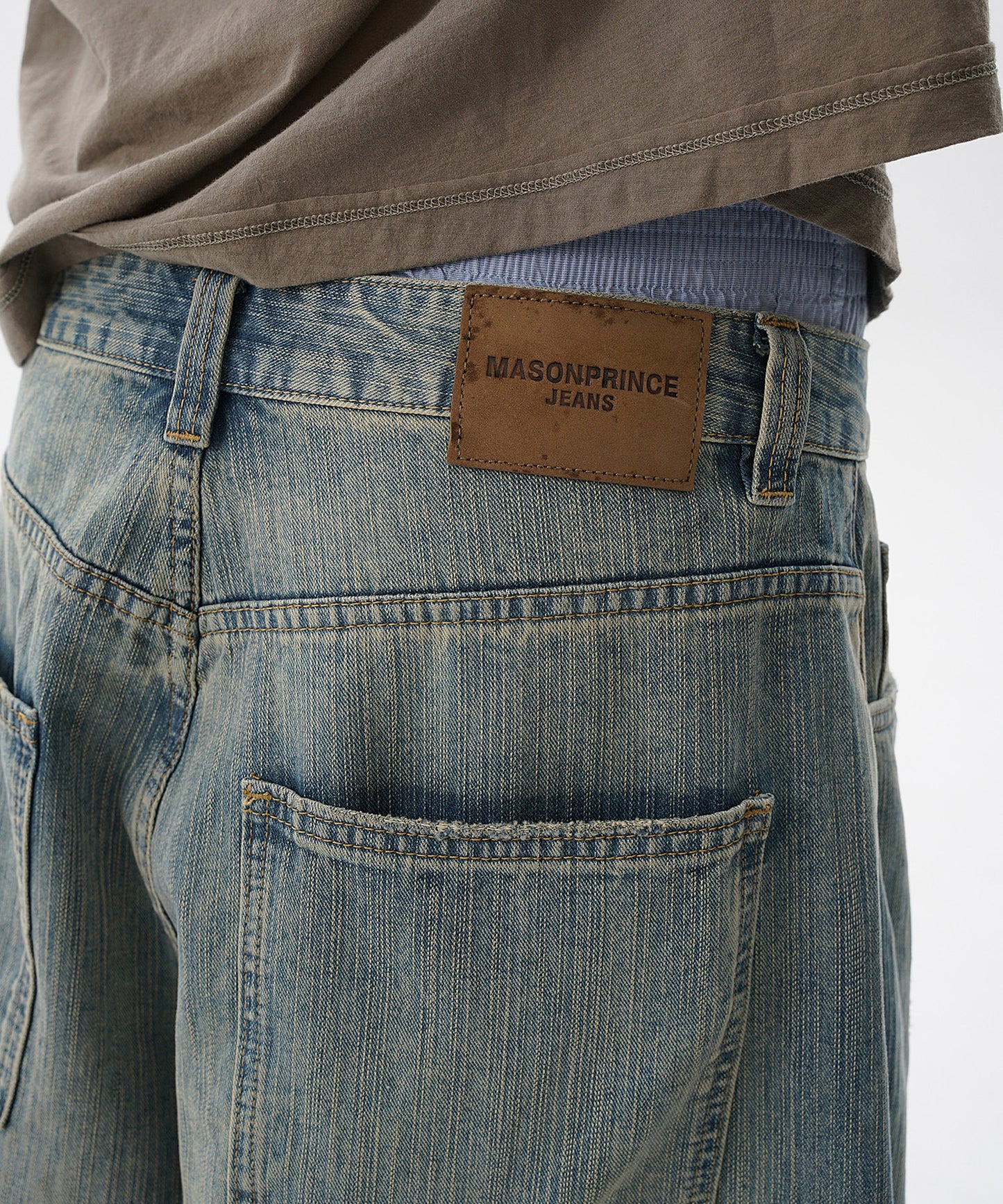 ルーズフィット レトロブルー デニムパンツ NZK6235【MASONPRINCE】【2025SS】