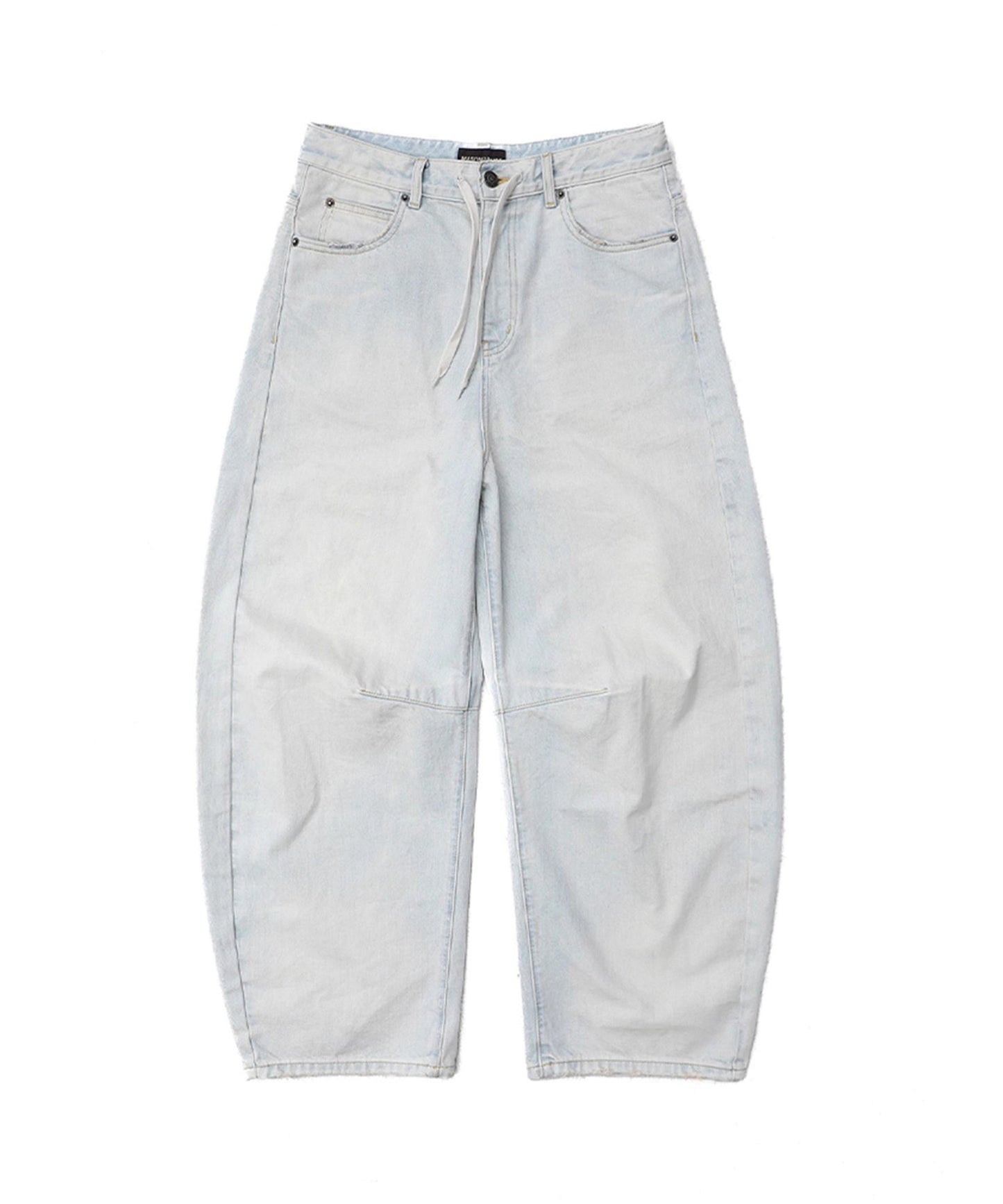ルーズフィット ブルーホワイト シミターデニムパンツ NZK6242【MASONPRINCE】【2025SS】