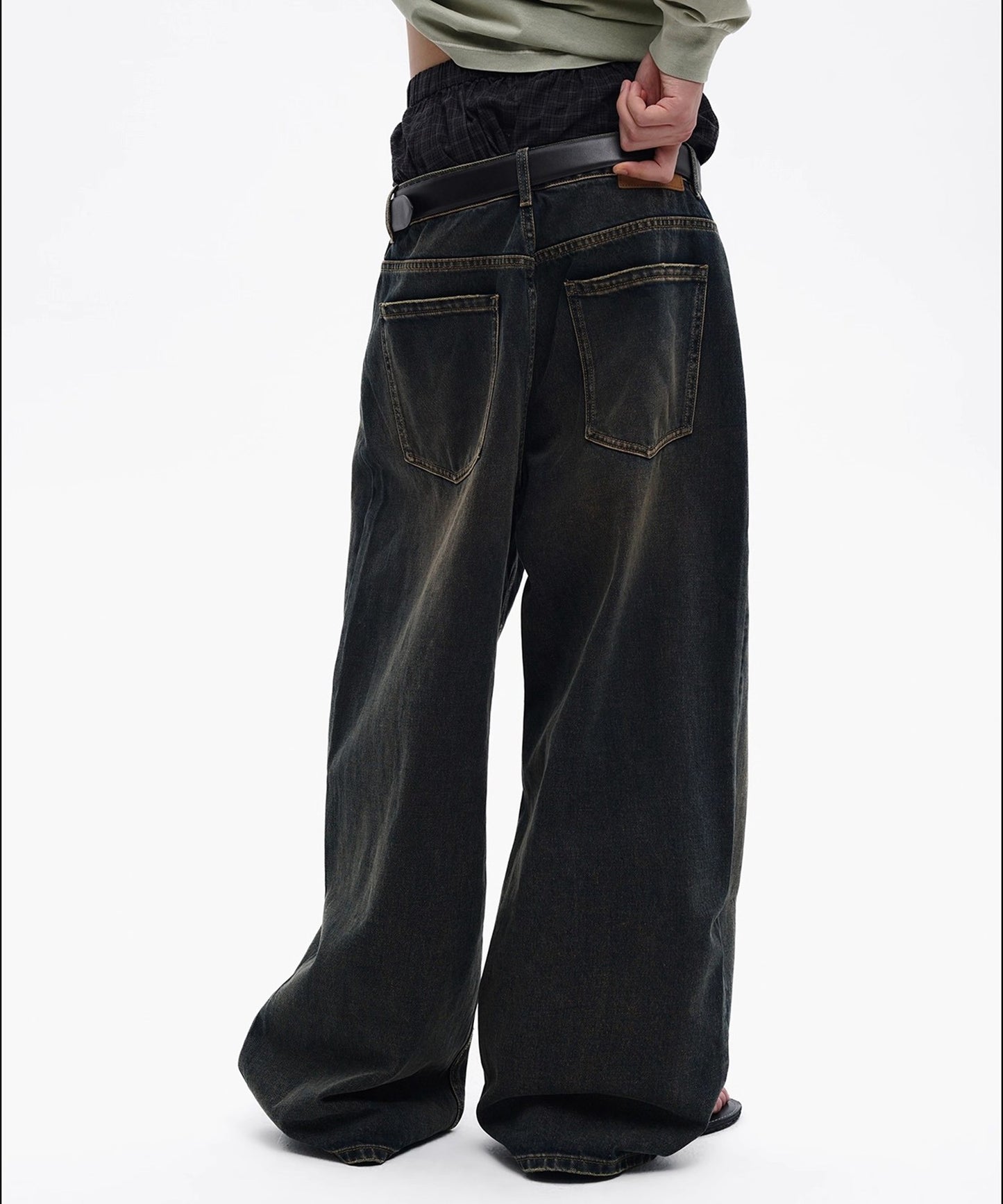 ルーズフィット オーバーダイ デニムパンツ NZK6245【MASONPRINCE】【2025AW】