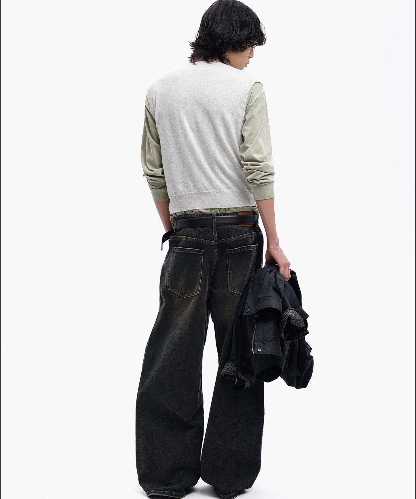 ルーズフィット オーバーダイ デニムパンツ NZK6245【MASONPRINCE】【2025AW】