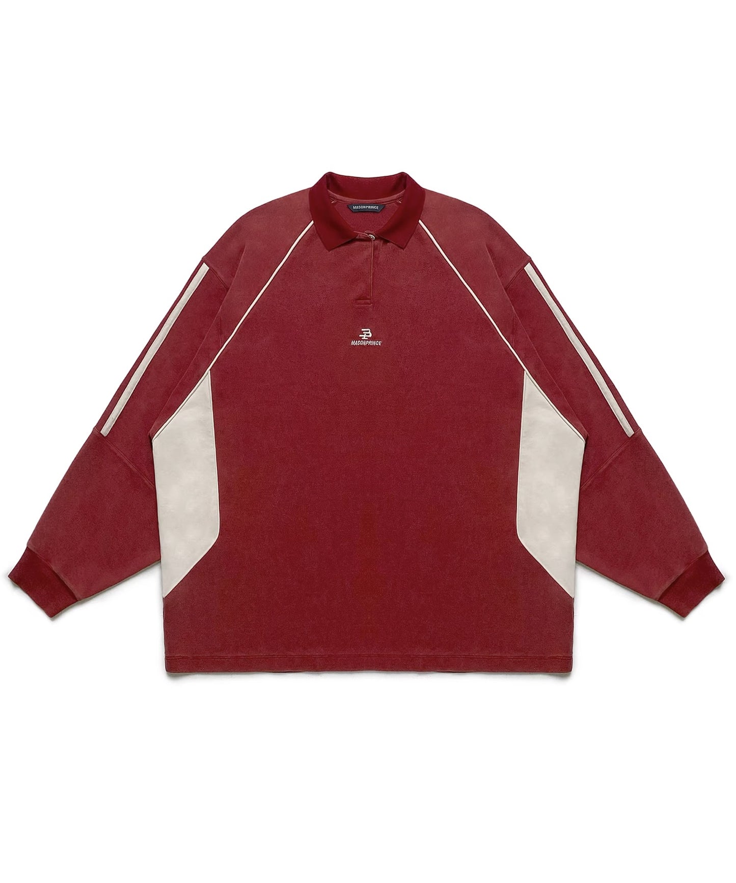 Oversized sleeve line game shirt long sleeve polo shirt PL3018