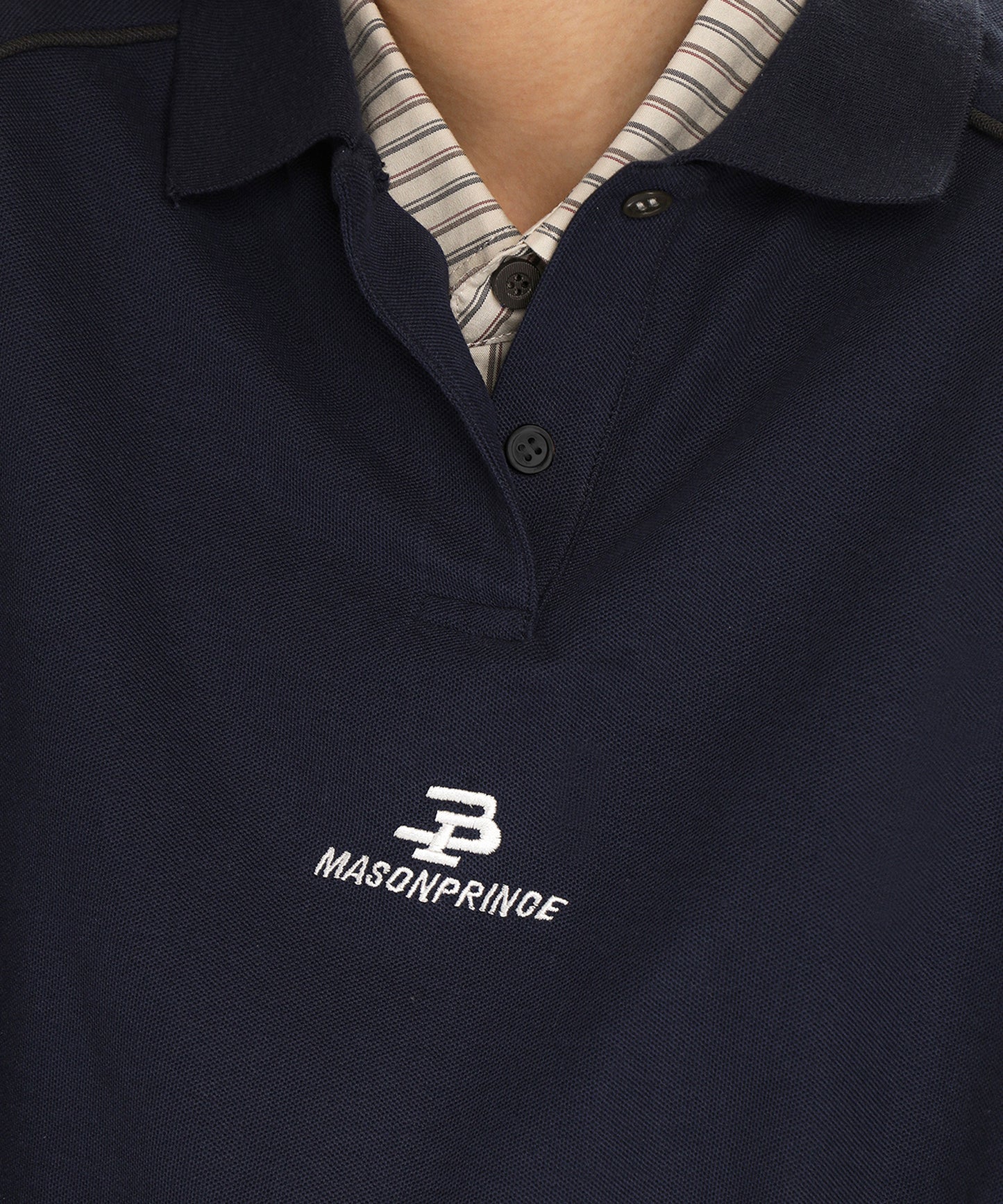 Oversized sleeve line game shirt long sleeve polo shirt PL3018