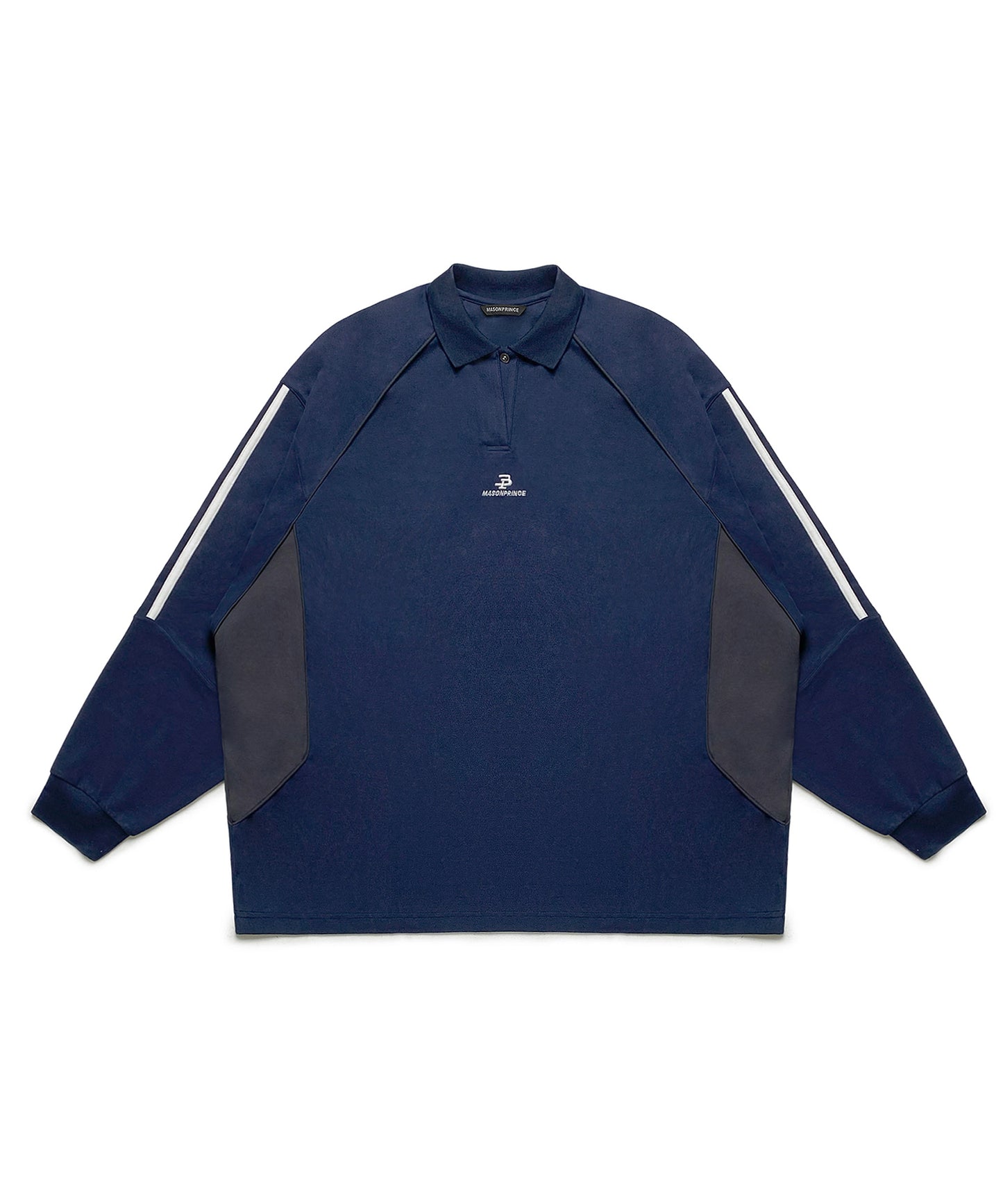 Oversized sleeve line game shirt long sleeve polo shirt PL3018