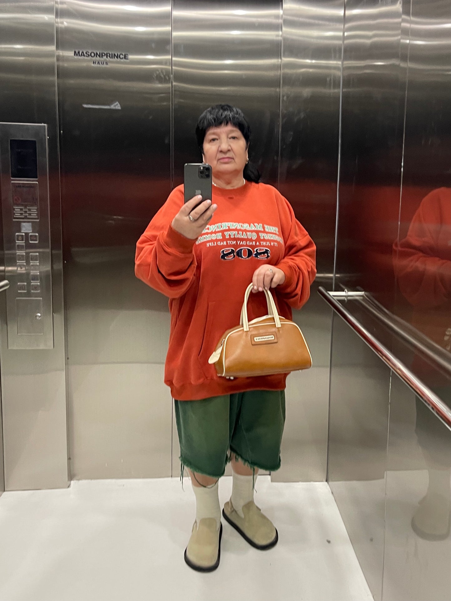 Oversized kangaroo pocket distressed sweatshirt WY6098