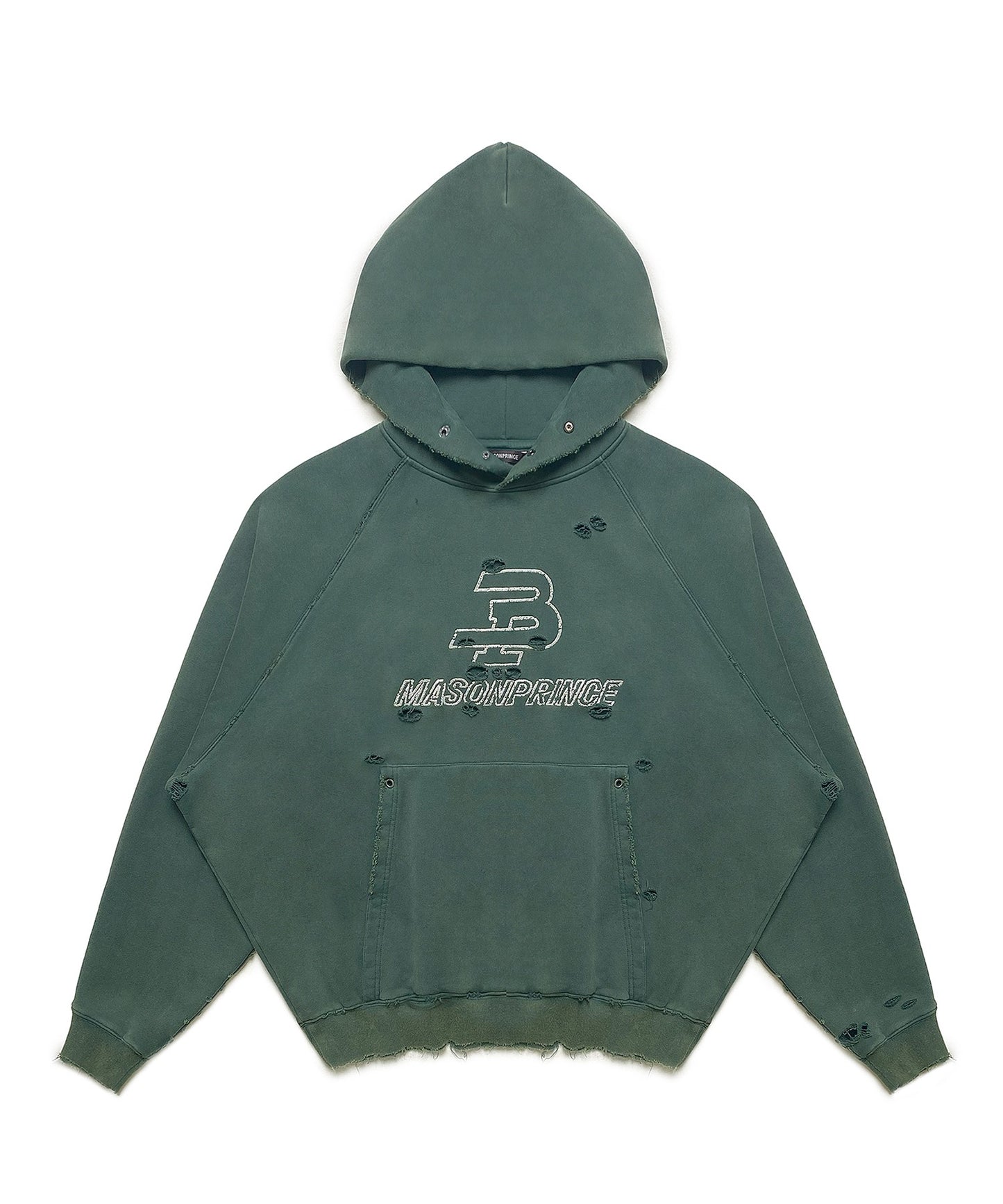 【SALE 50%OFF_特別価格適用※カートに入れるとセール価格が適用されます※】ダメージ加工 フロントロゴ パーカー WY6375【MASONPRINCE】