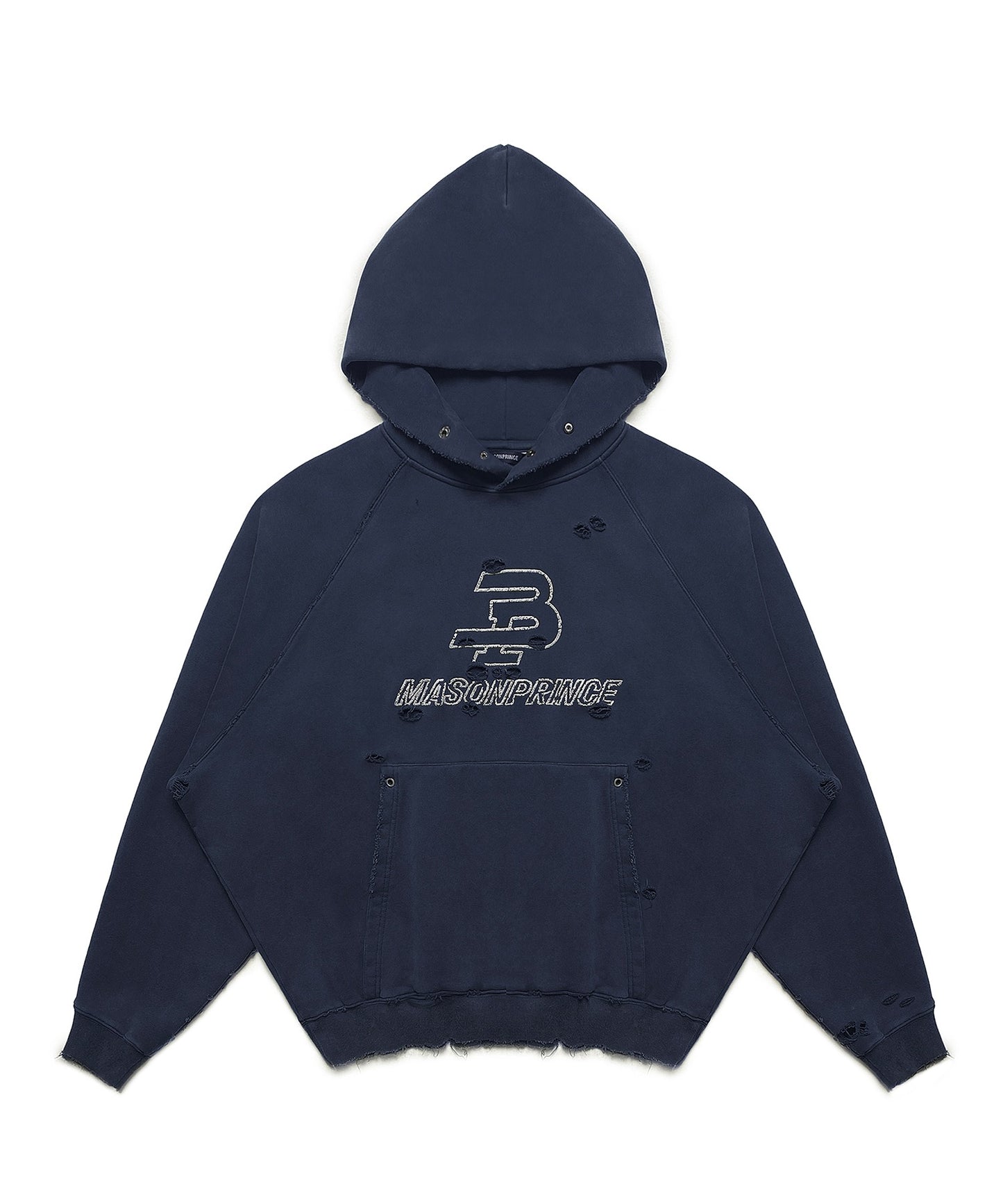 【SALE 50%OFF_特別価格適用※カートに入れるとセール価格が適用されます※】ダメージ加工 フロントロゴ パーカー WY6375【MASONPRINCE】