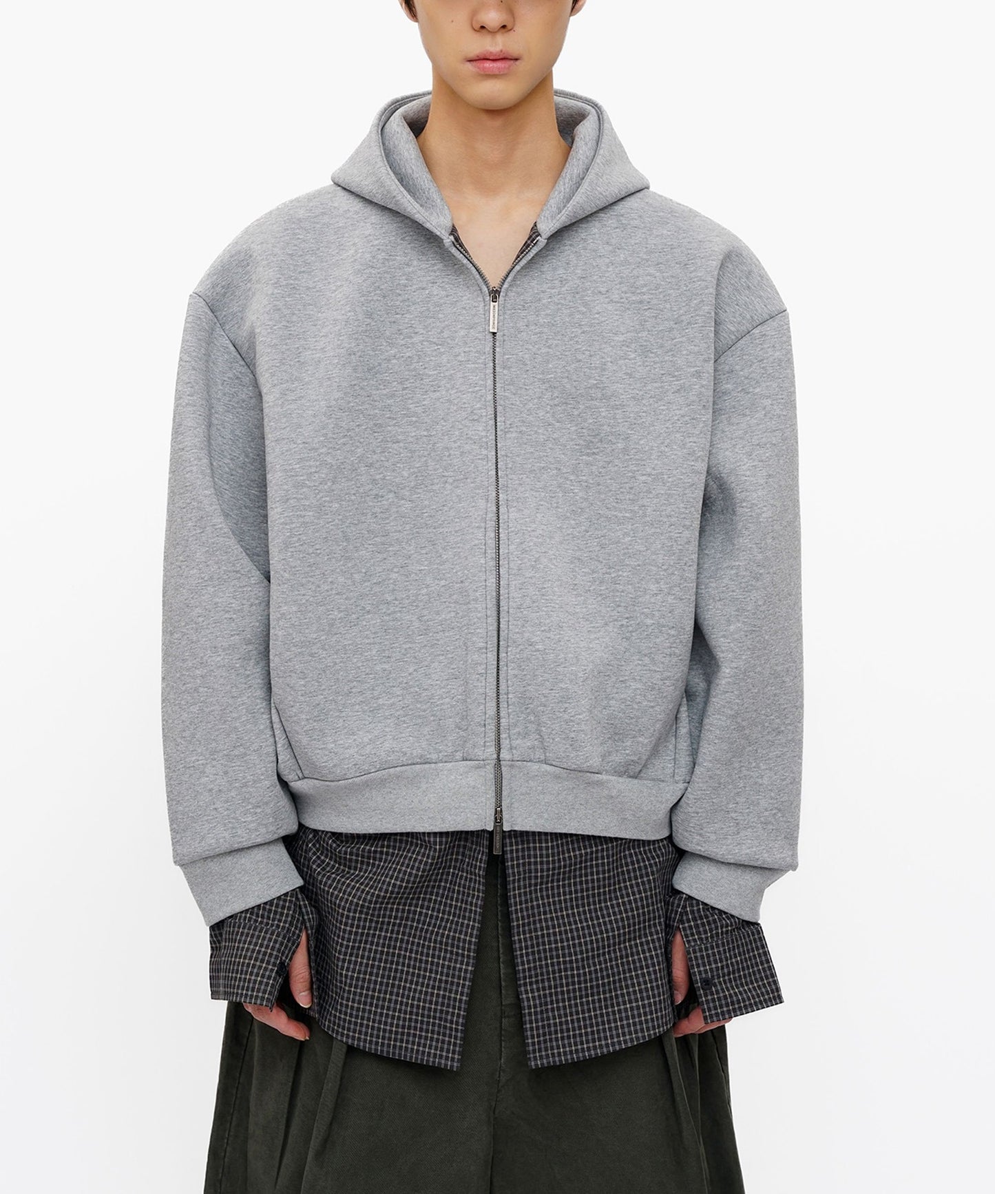 オーバーサイズ レイヤードデザイン ZIPパーカー WY6433【MASONPRINCE】【2025AW】