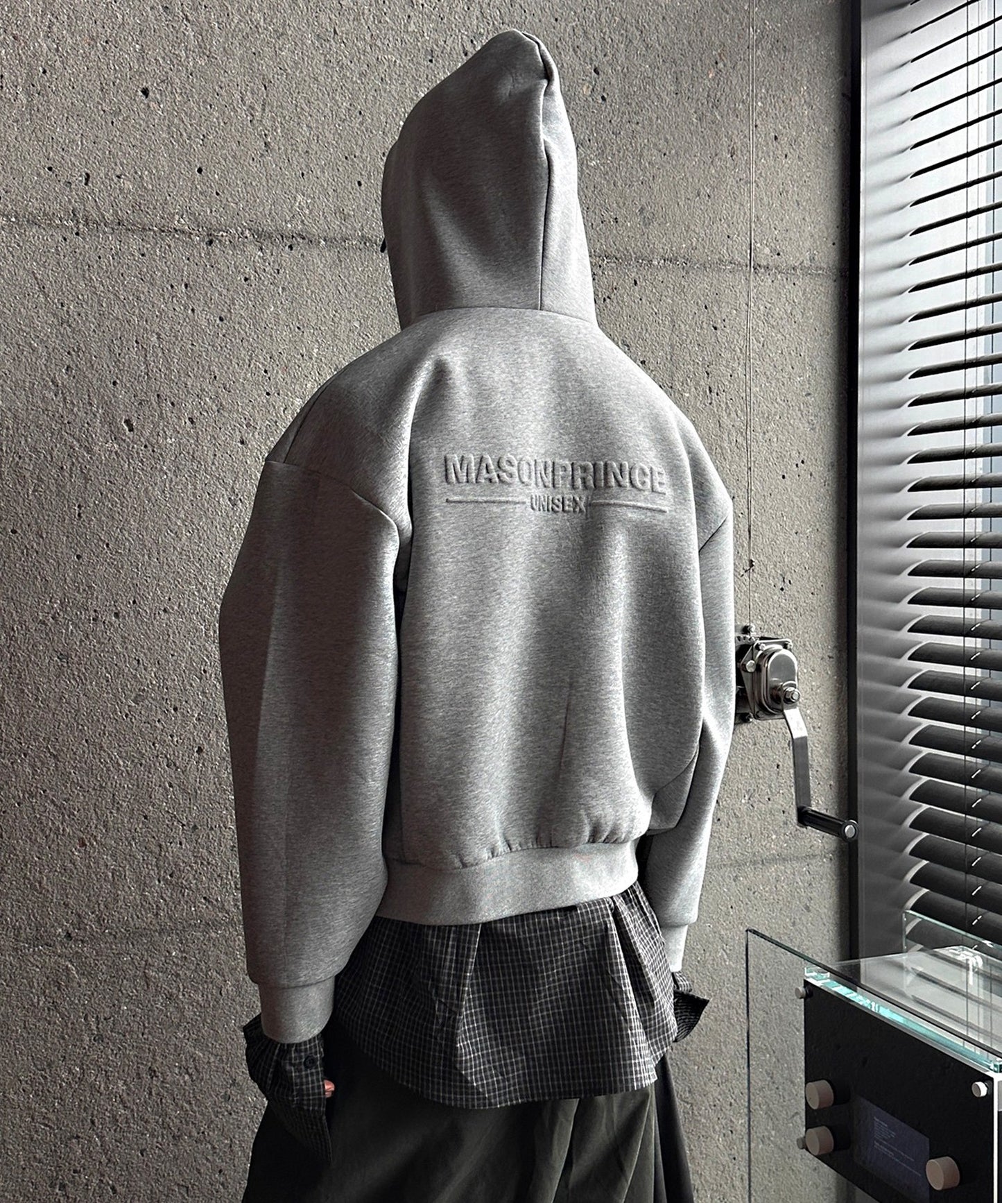 オーバーサイズ レイヤードデザイン ZIPパーカー WY6433【MASONPRINCE】【2025AW】