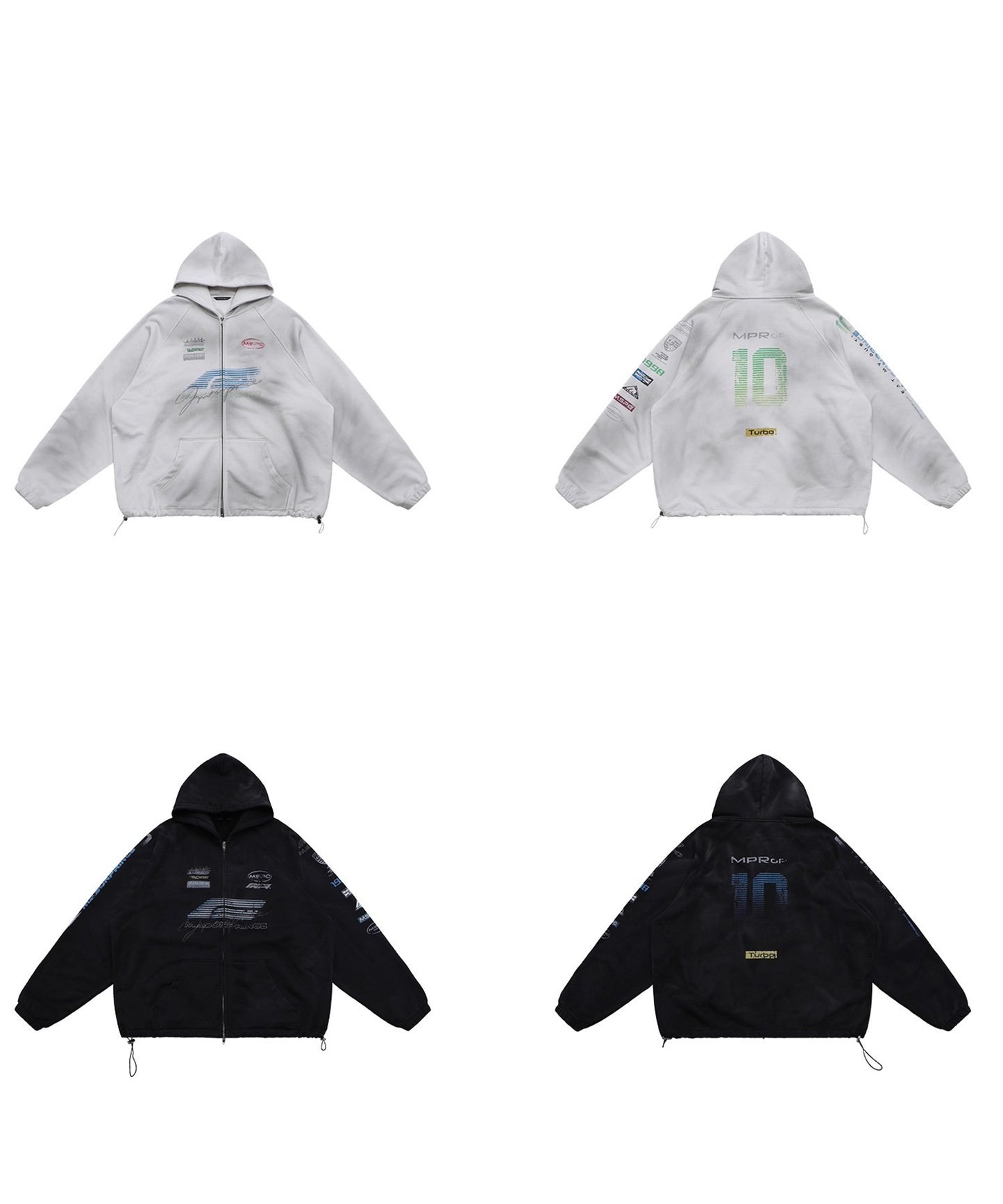 オーバーサイズ レーシングデザイン ZIPパーカー WY6461【MASONPRINCE】【2025AW】