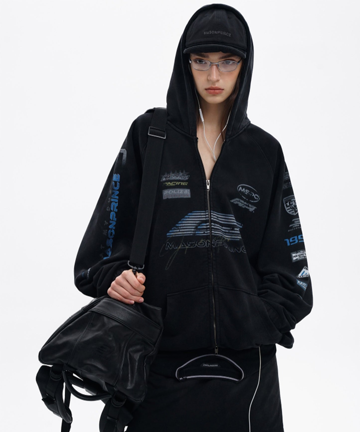 オーバーサイズ レーシングデザイン ZIPパーカー WY6461【MASONPRINCE】【2025AW】
