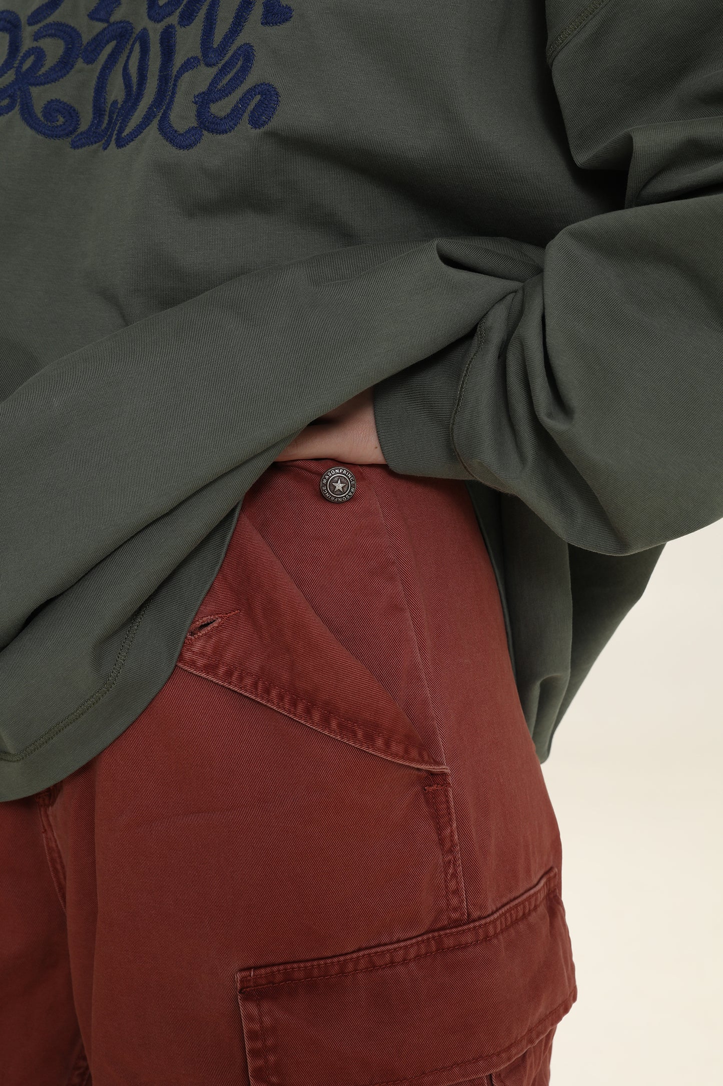 3-color cotton wide cargo pants XXK4140