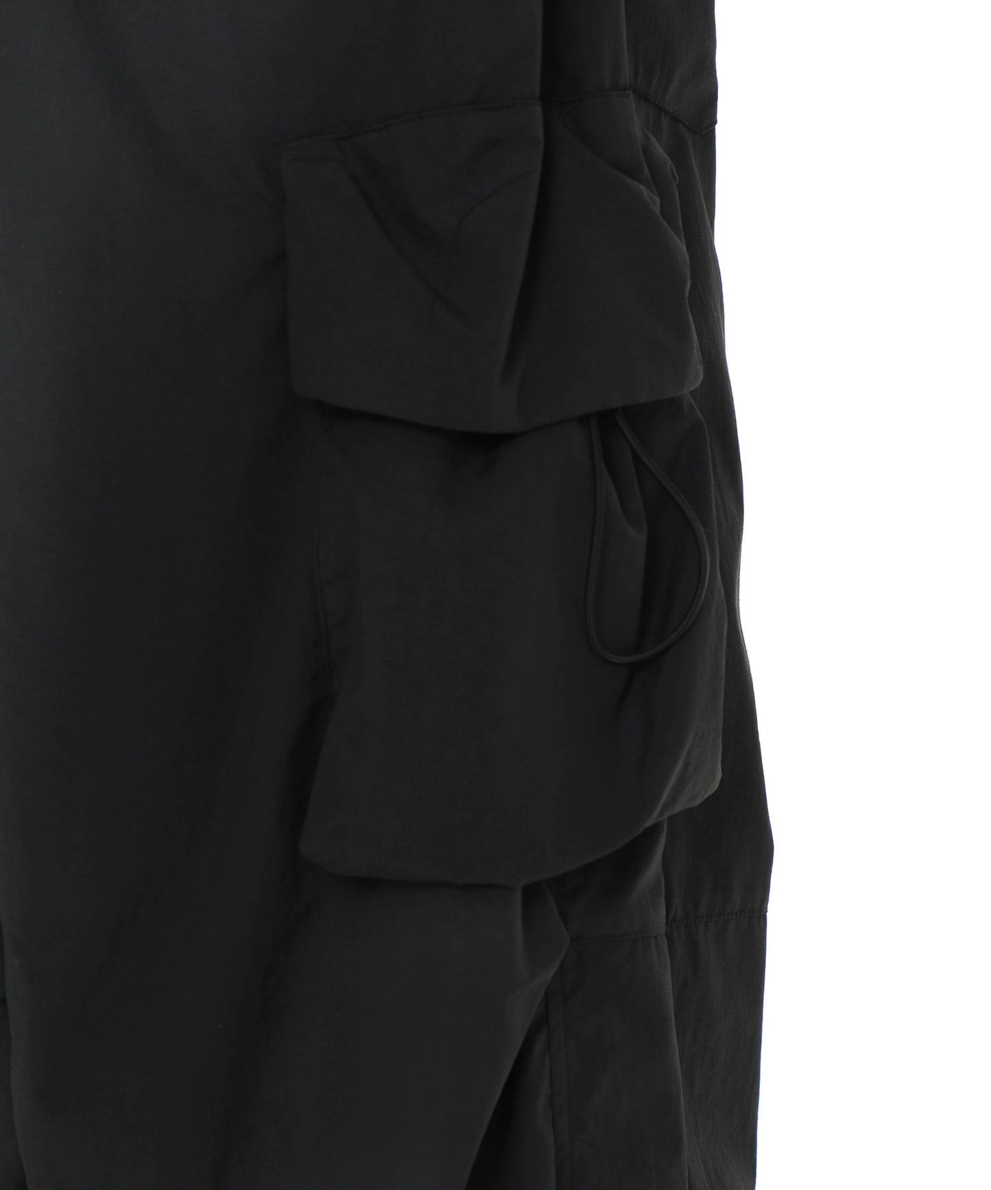 Wide silhouette elastic waist nylon cargo pants XXK4227