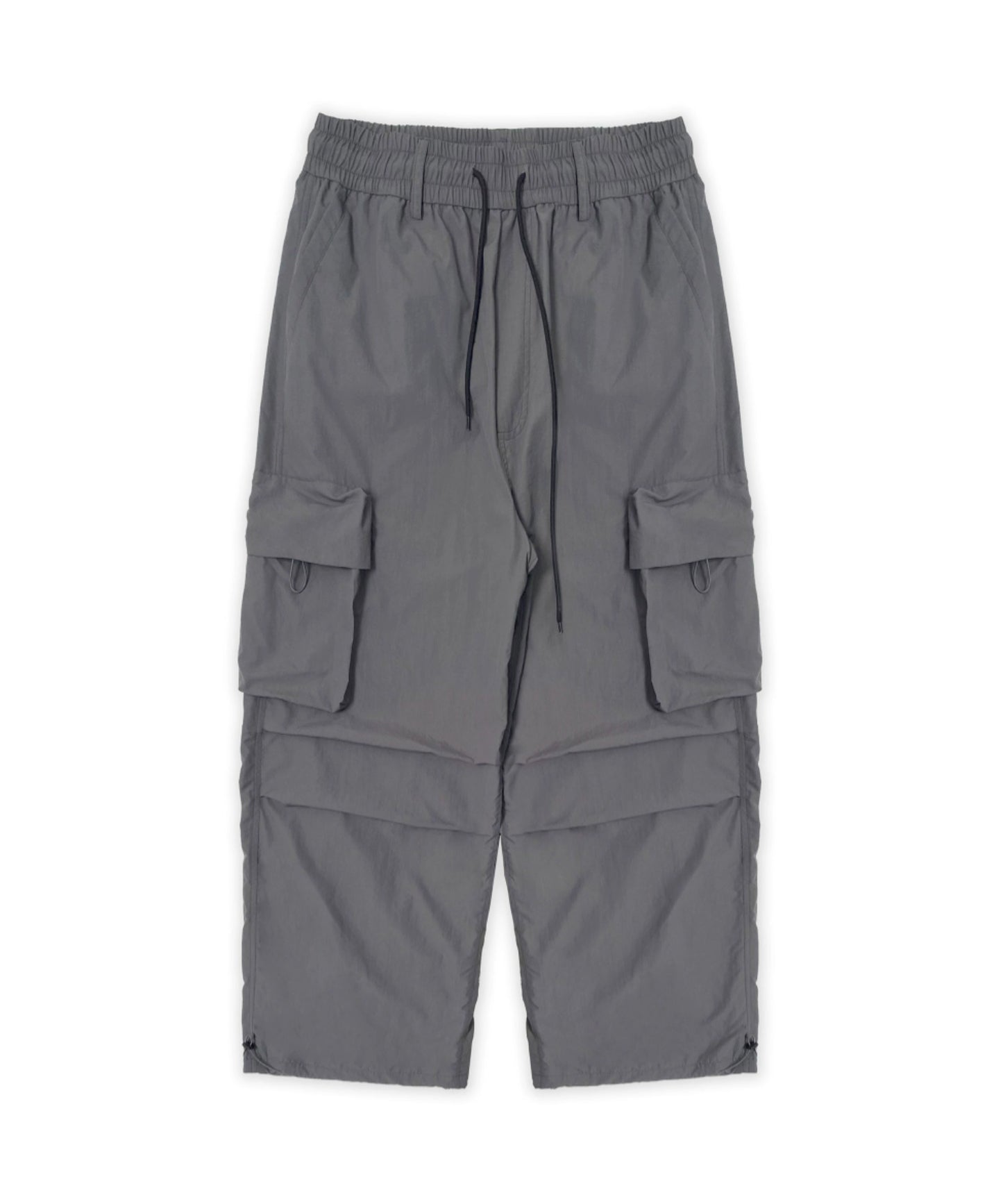 Wide silhouette elastic waist nylon cargo pants XXK4227