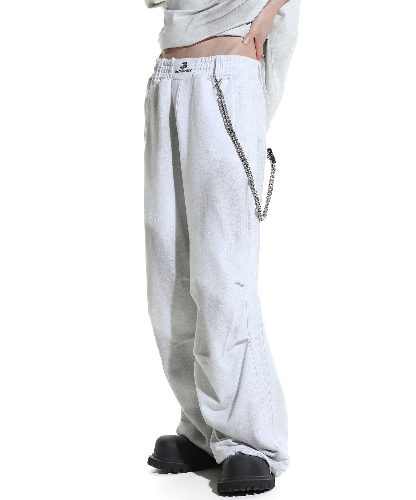 Loose fit dirty elastic waist sweatpants XXK4254