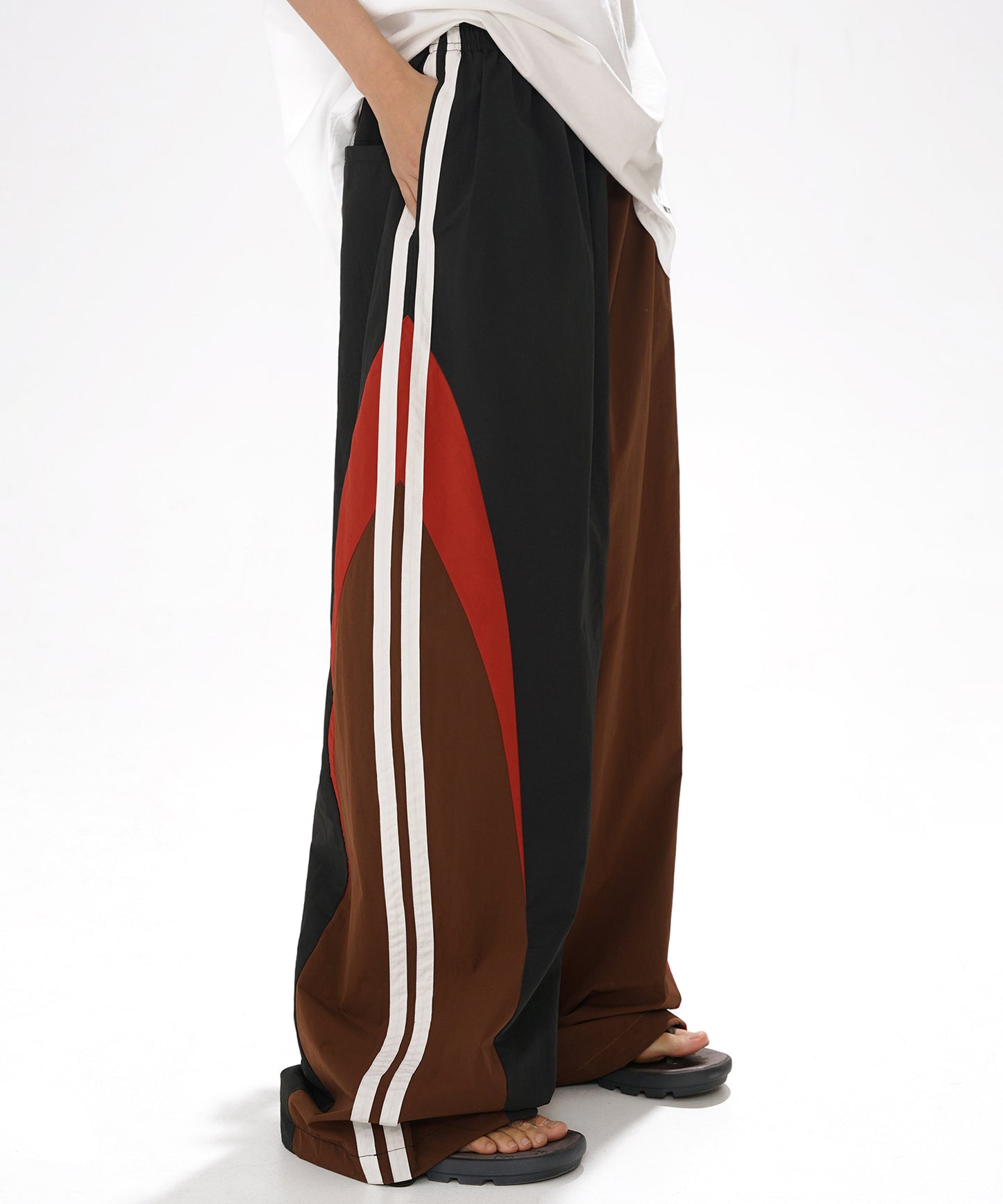 ルーズフィット サイドライン トラックパンツ XXK4318【MASONPRINCE】【2025SS】