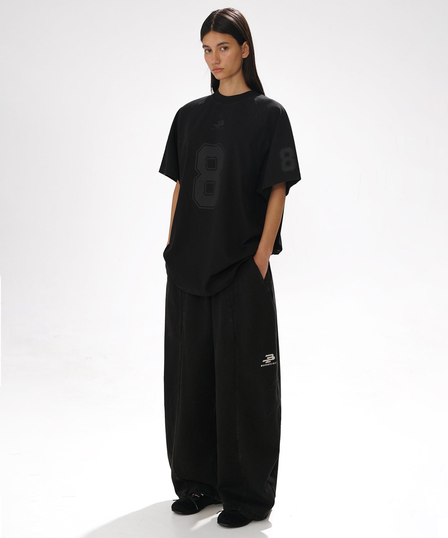 ルーズフィット シンプルロゴ スウェットパンツ XXK4329【MASONPRINCE】【2025SS】