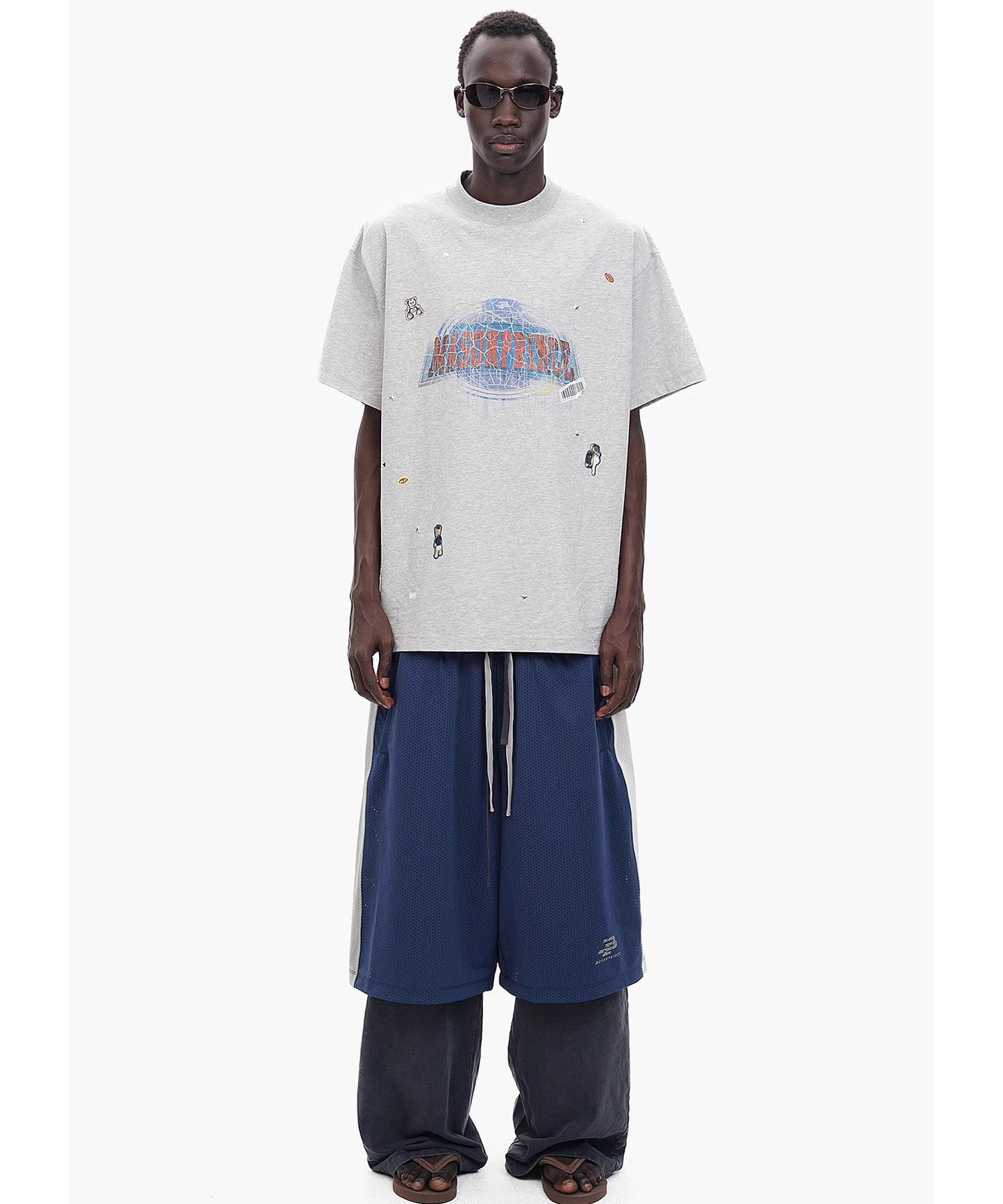 【自社サイト限定】ルーズフィット レイヤード スウェットパンツ XXK4355【MASONPRINCE】【2025SS】