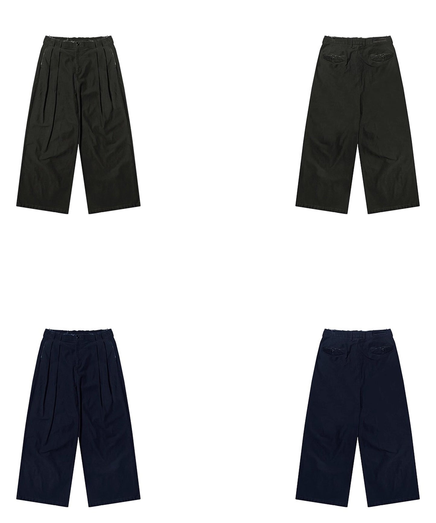 ルーズフィット ダブルプリーツ コットンワークパンツ XXK4359【MASONPRINCE】【2025AW】
