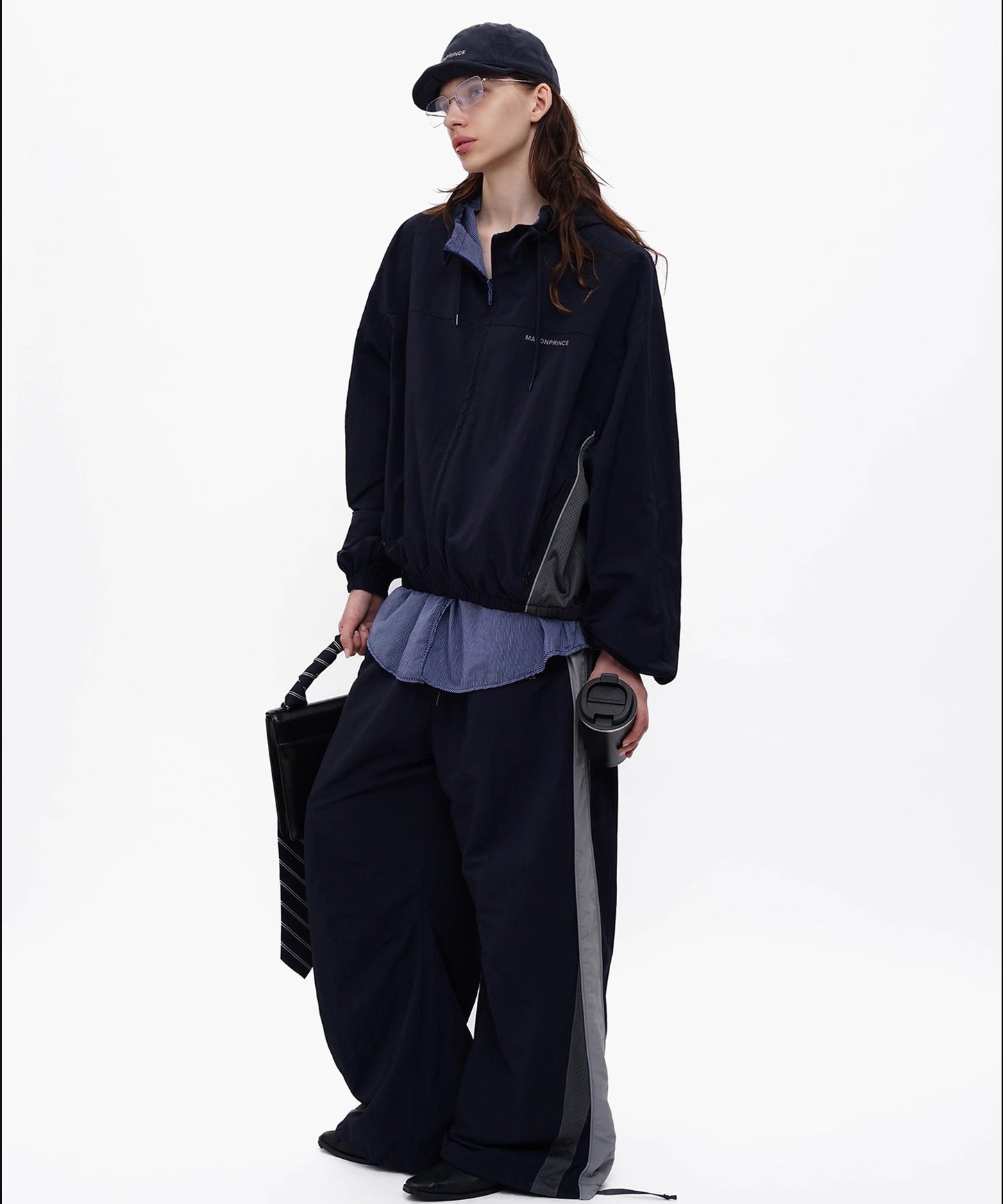 ルーズフィット サイドメッシュ トラックパンツ XXK4375【MASONPRINCE】【2025AW】