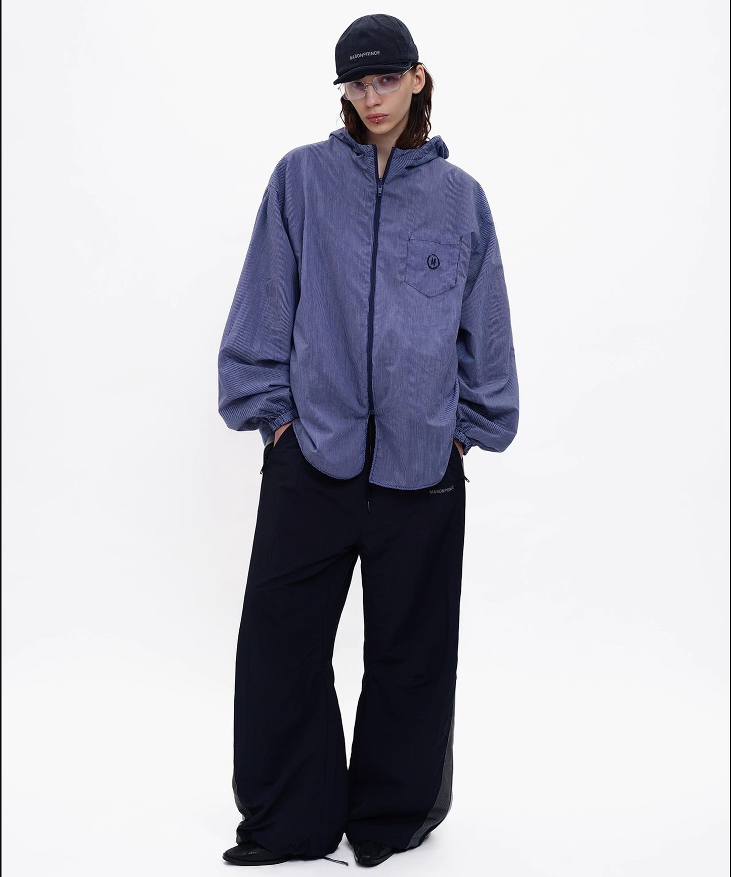 ルーズフィット サイドメッシュ トラックパンツ XXK4375【MASONPRINCE】【2025AW】