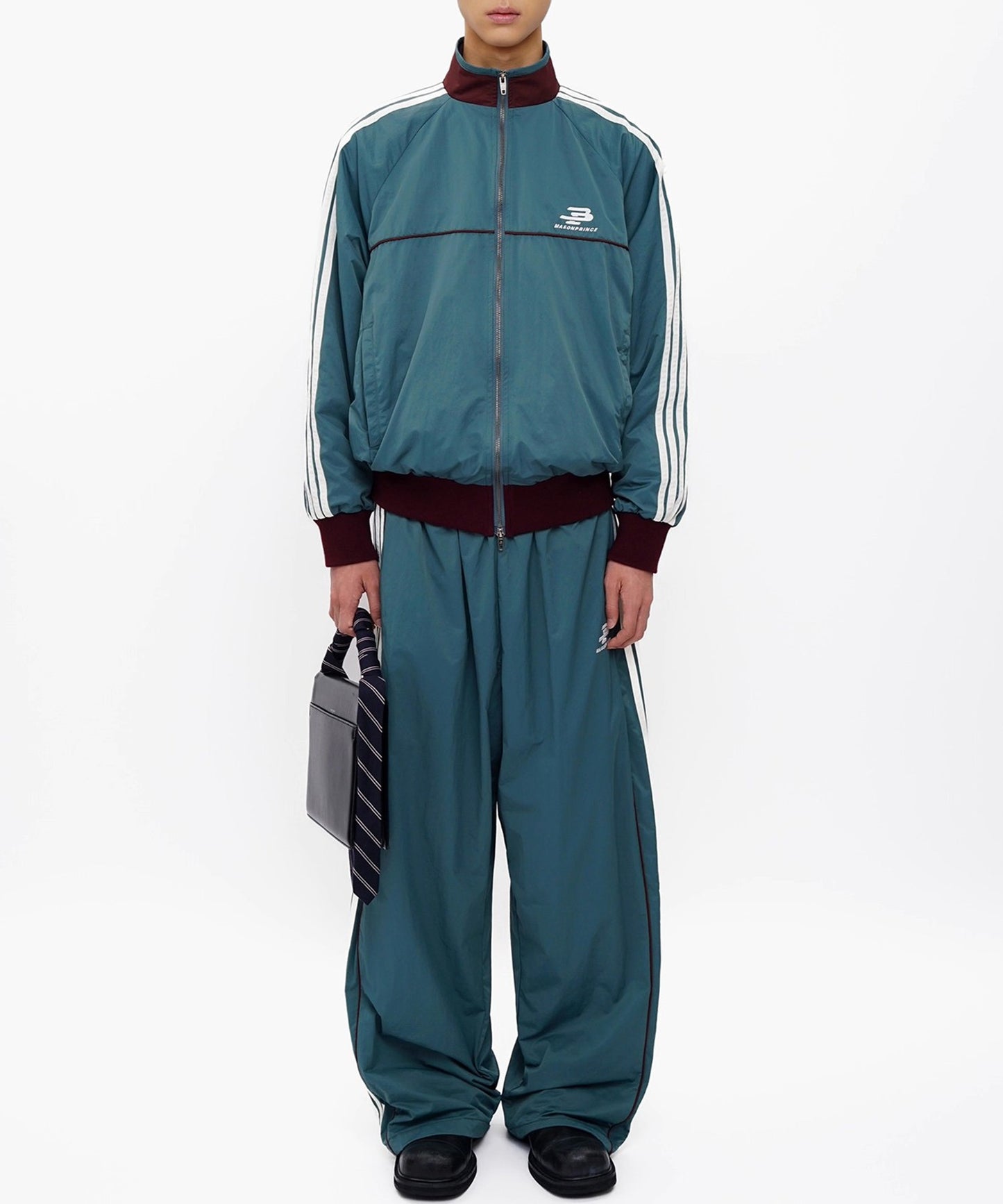 ルーズフィット サイドライン トラックパンツ XXK4376【MASONPRINCE】【2025AW】