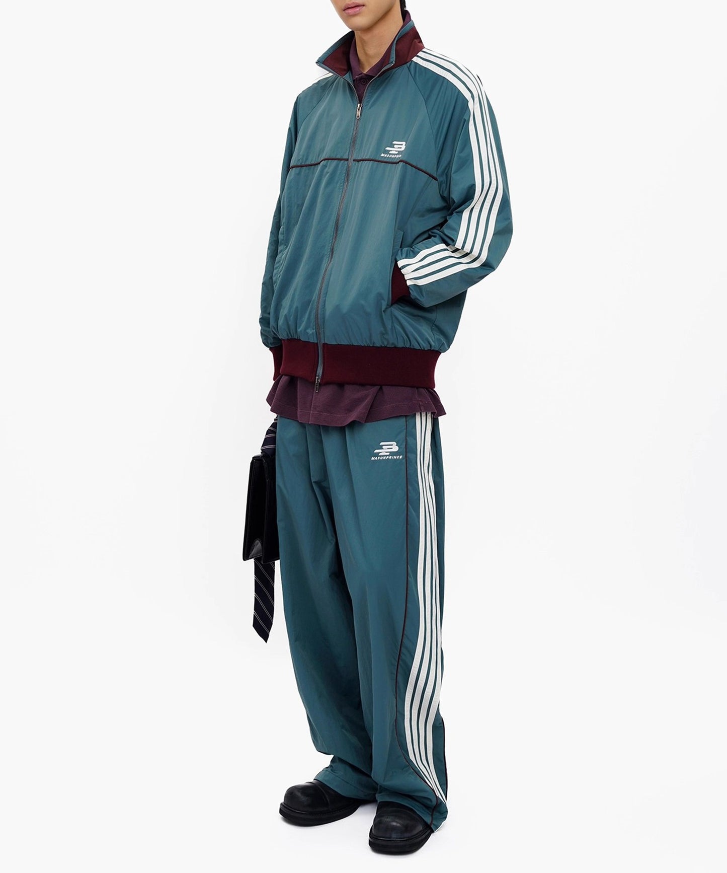 ルーズフィット サイドライン トラックパンツ XXK4376【MASONPRINCE】【2025AW】