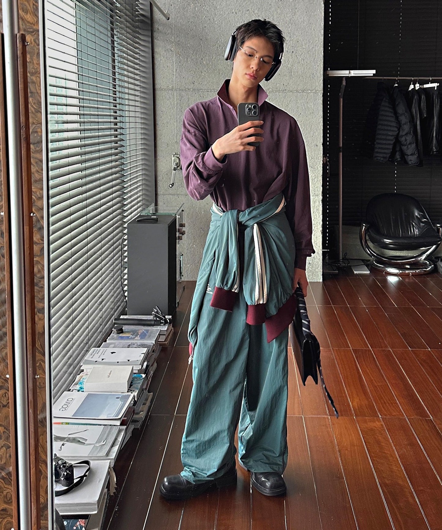ルーズフィット サイドライン トラックパンツ XXK4376【MASONPRINCE】【2025AW】