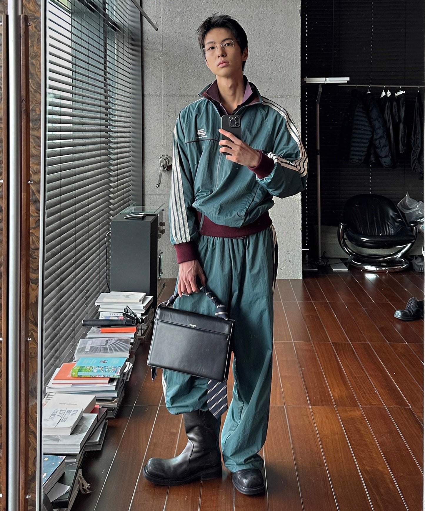 ルーズフィット サイドライン トラックパンツ XXK4376【MASONPRINCE】【2025AW】