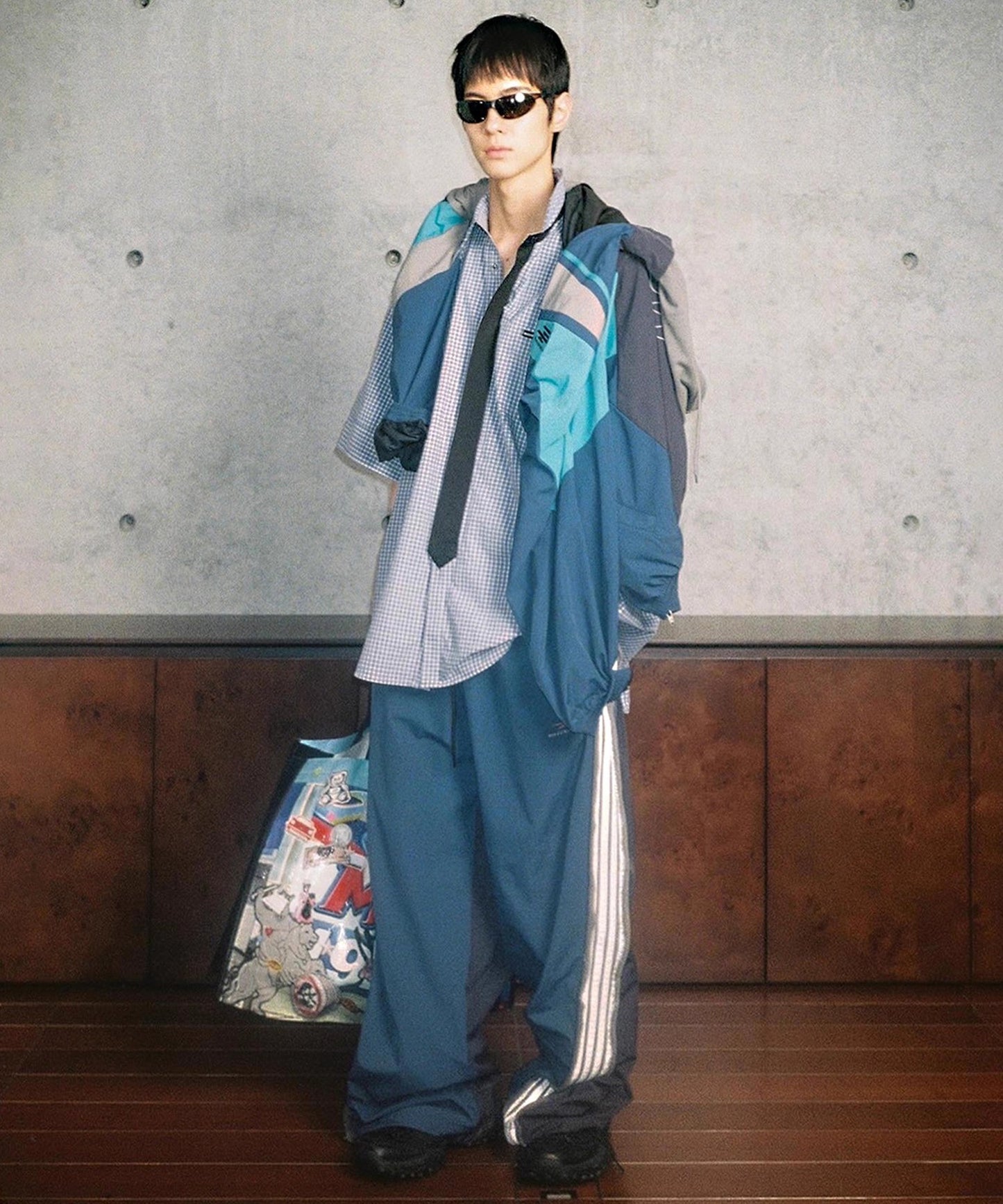 ルーズフィット サイドライン トラックパンツ XXK4380【MASONPRINCE】【2025AW】