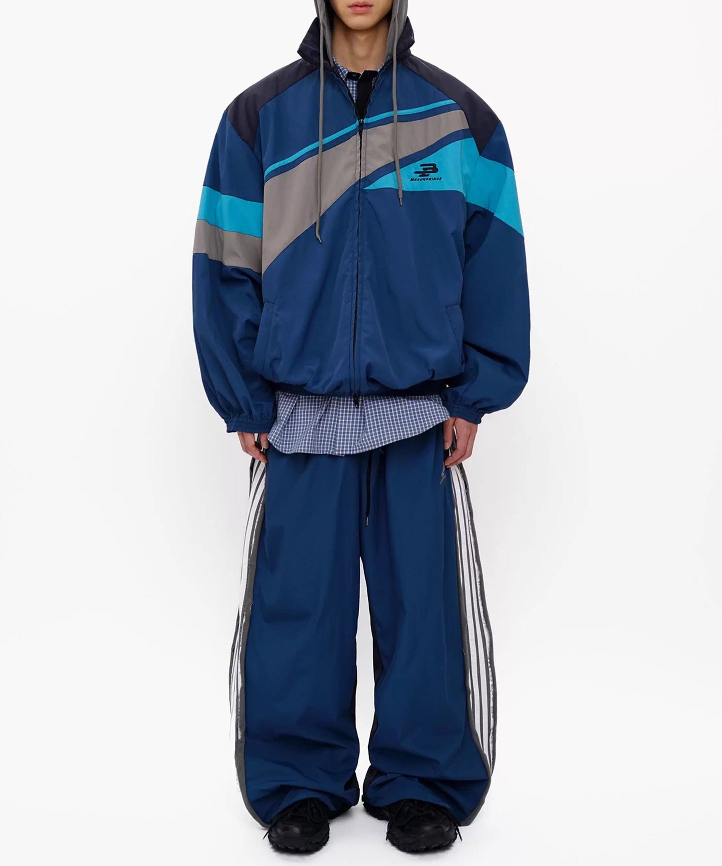 ルーズフィット サイドライン トラックパンツ XXK4380【MASONPRINCE】【2025AW】