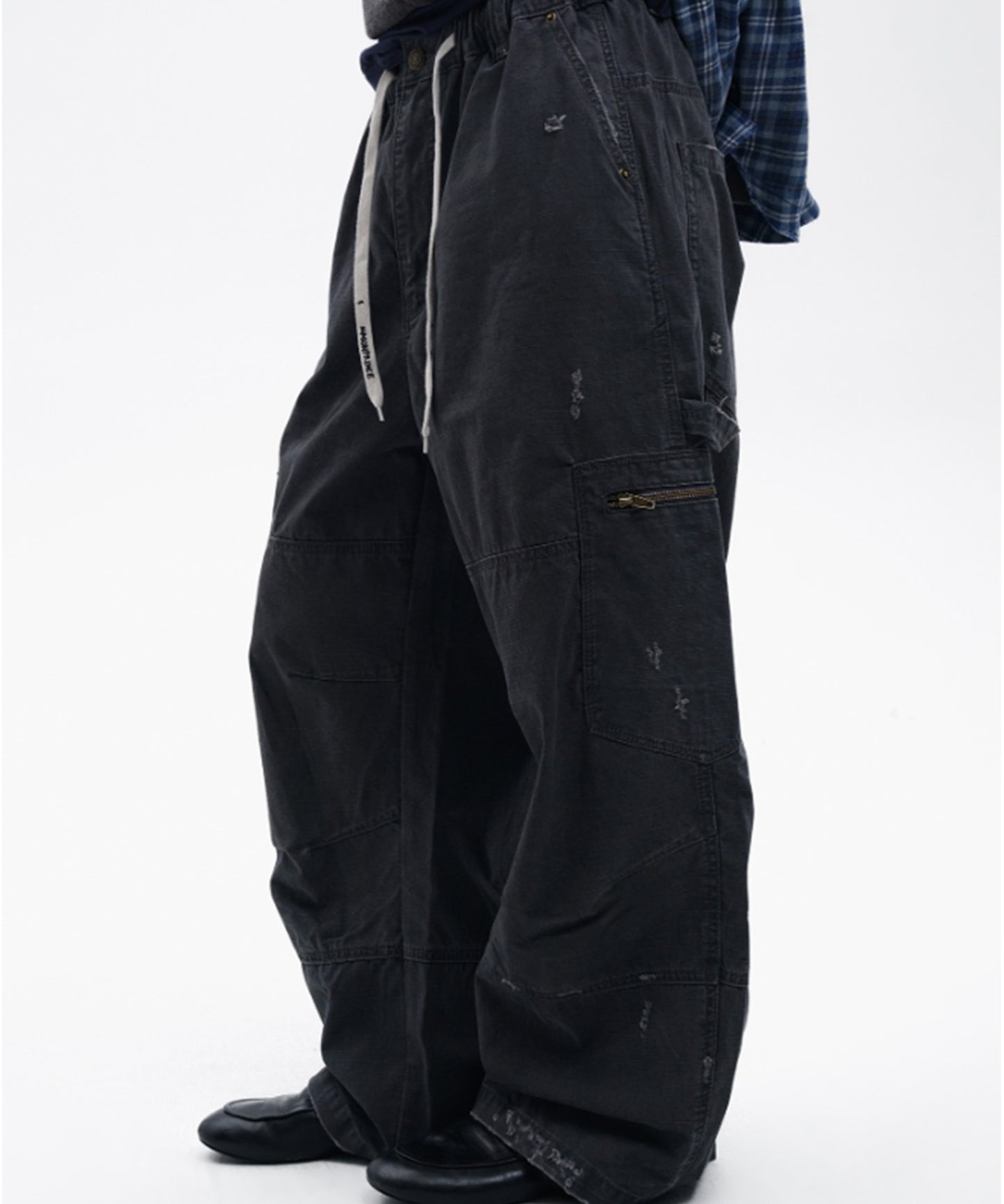 バギーシルエット ダメージ加工 カーゴパンツ XXK4382【MASONPRINCE】【2025AW】