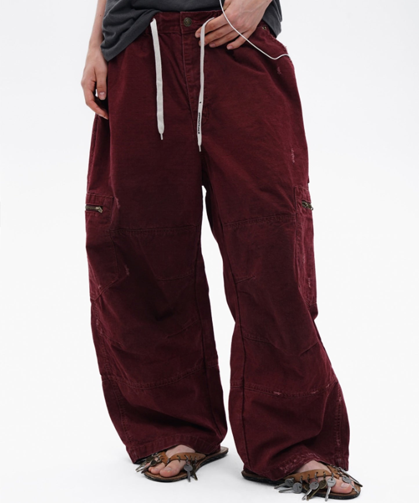 バギーシルエット ダメージ加工 カーゴパンツ XXK4382【MASONPRINCE】【2025AW】