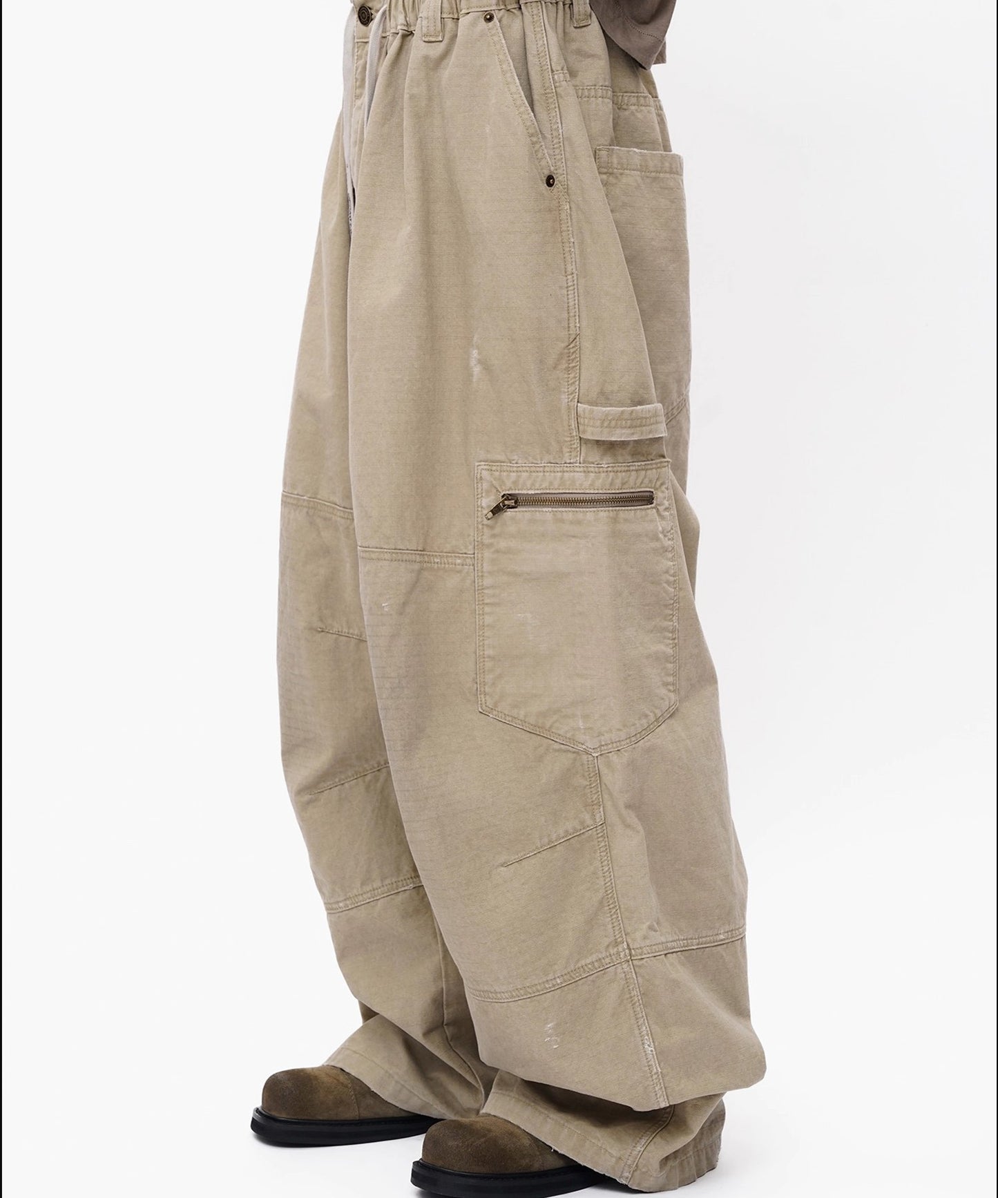 バギーシルエット ダメージ加工 カーゴパンツ XXK4382【MASONPRINCE】【2025AW】
