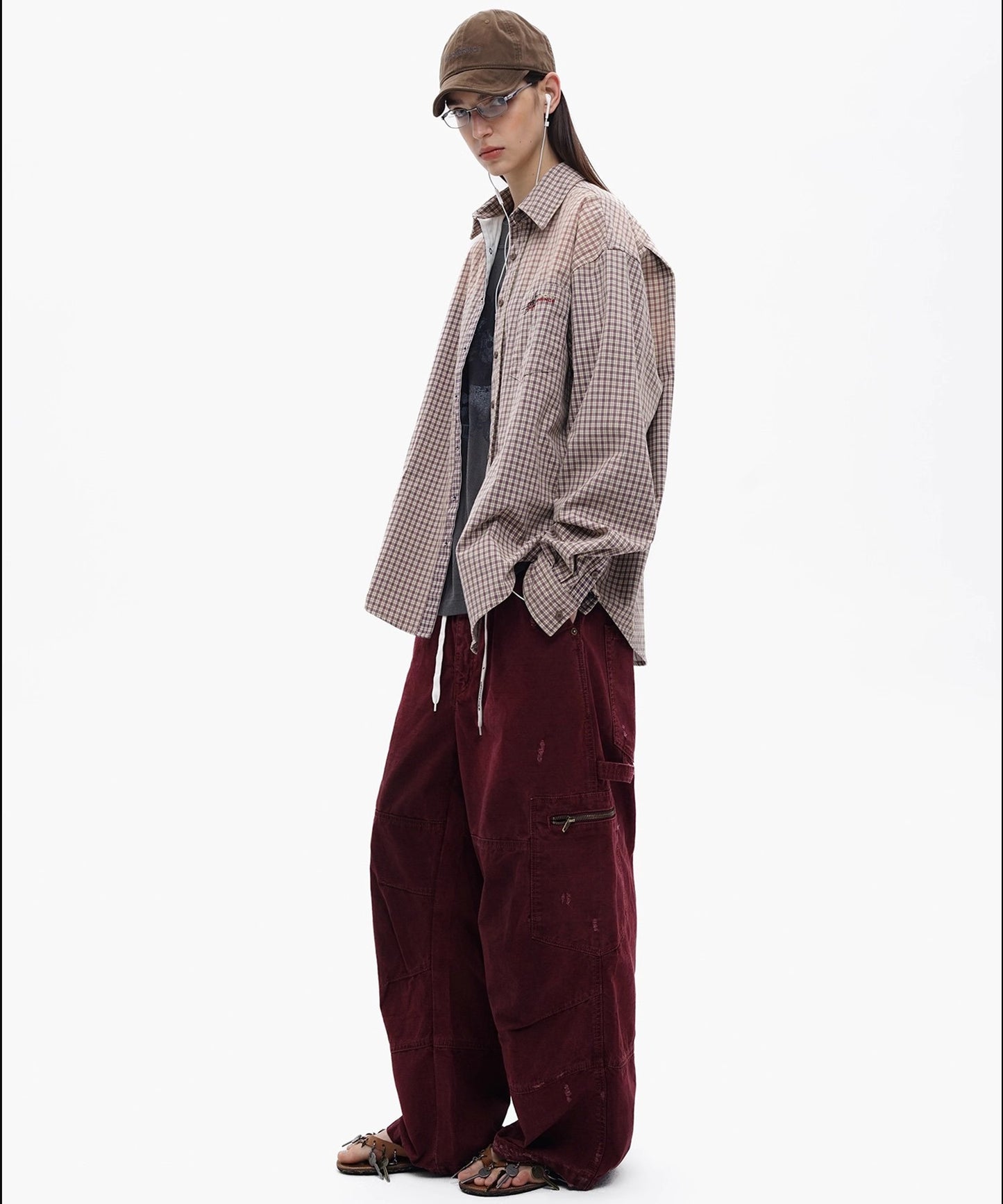 バギーシルエット ダメージ加工 カーゴパンツ XXK4382【MASONPRINCE】【2025AW】