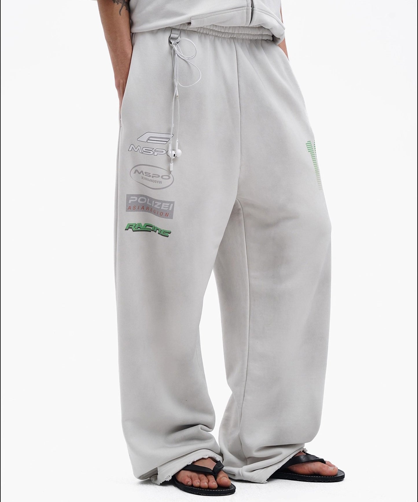 ルーズフィット レーシングデザイン スウェットパンツ XXK4394【MASONPRINCE】【2025AW】