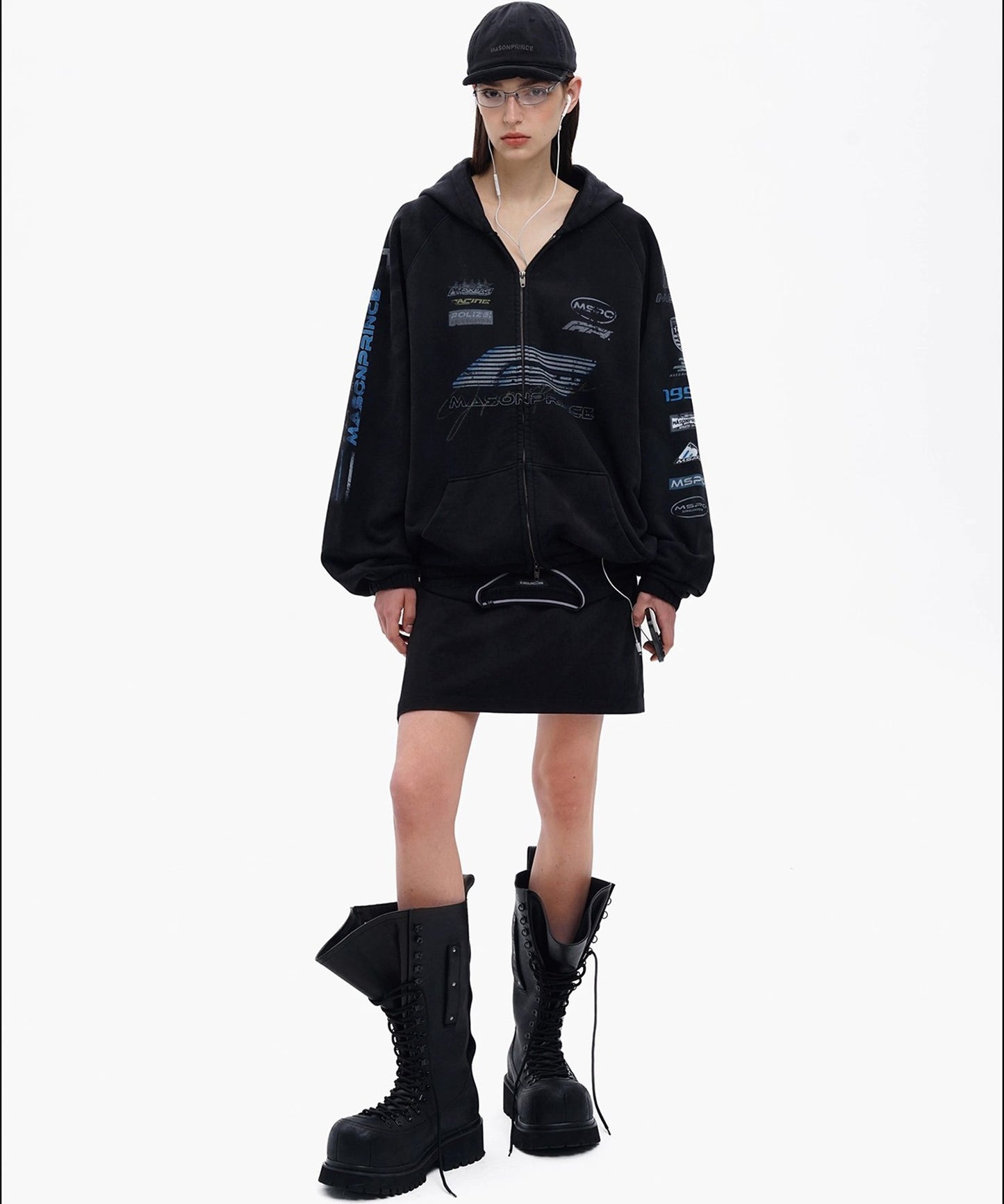 ルーズフィット レーシングデザイン スウェットパンツ XXK4394【MASONPRINCE】【2025AW】