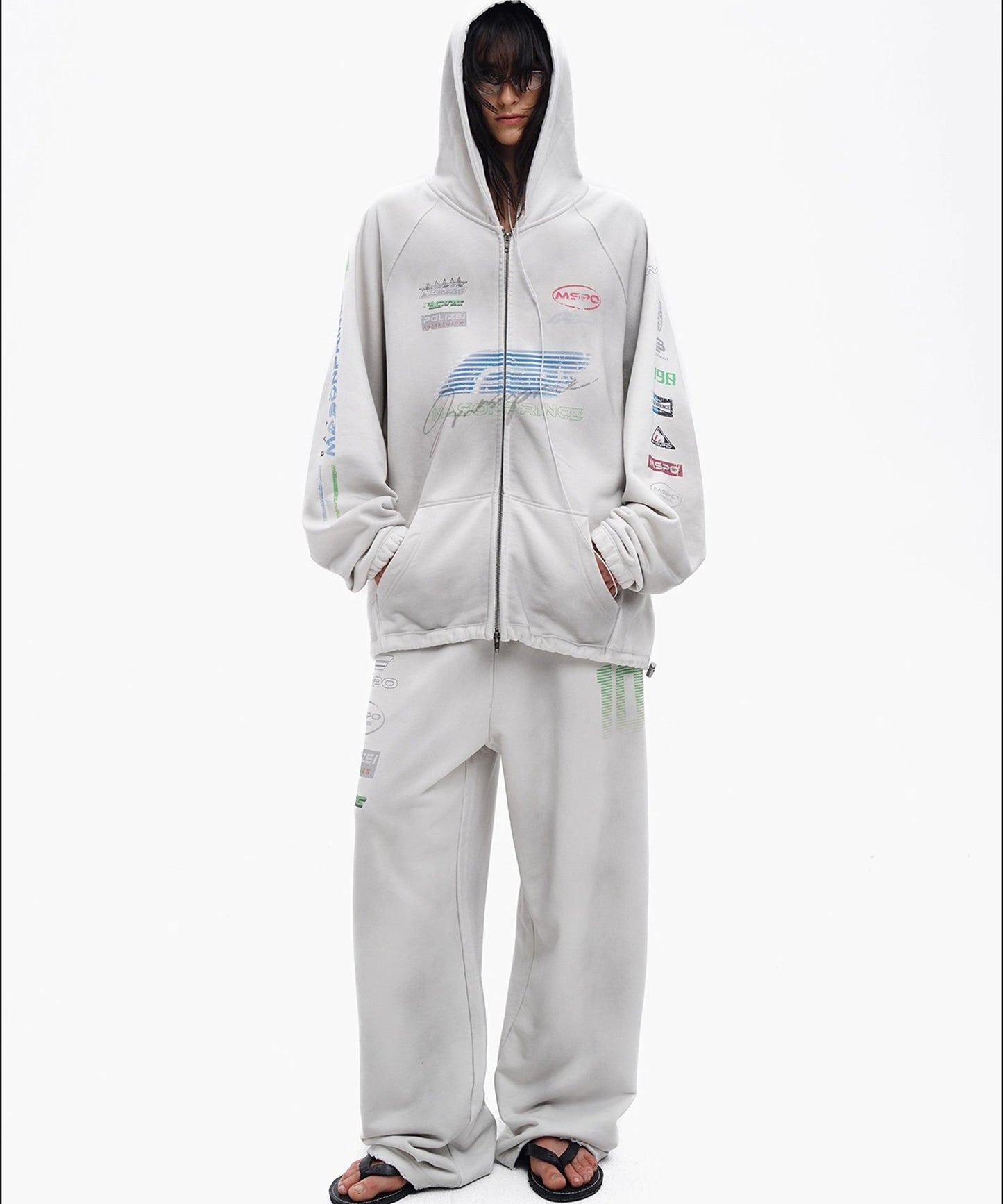 ルーズフィット レーシングデザイン スウェットパンツ XXK4394【MASONPRINCE】【2025AW】