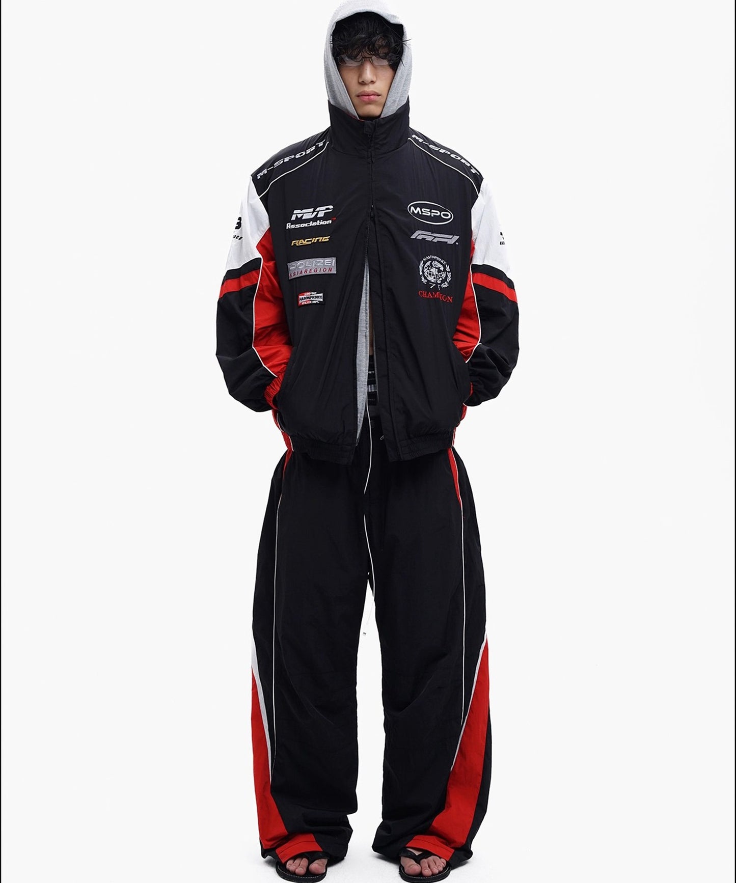 ルーズフィット レーシング トラックパンツ XXK4395【MASONPRINCE】【2025AW】