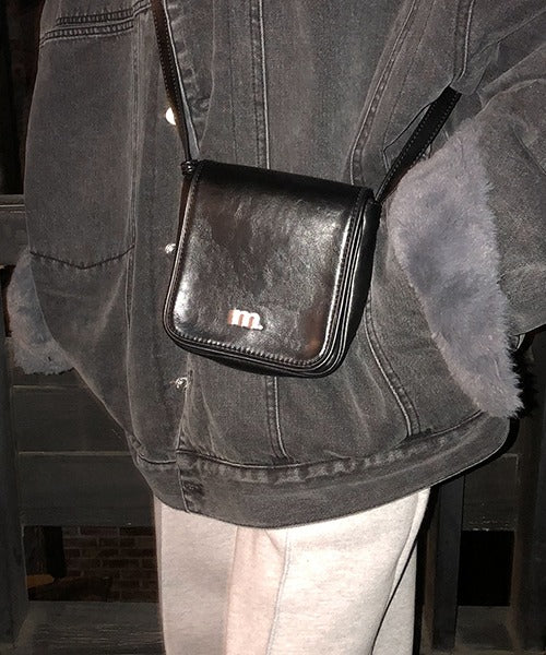 PUレザーミニショルダーバッグ BB1935 【MASONPRINCE】
