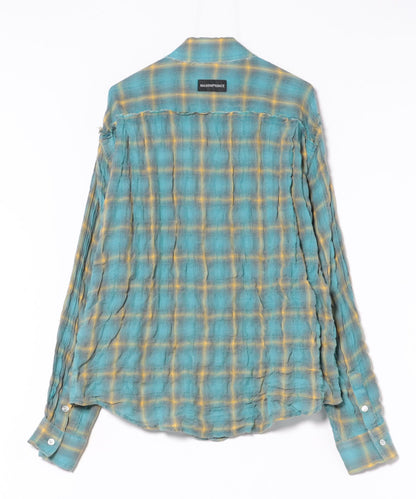 オーバーサイズ シワ加工 チェック柄 シャツ CS2183【MASONPRINCE】【2025AW】