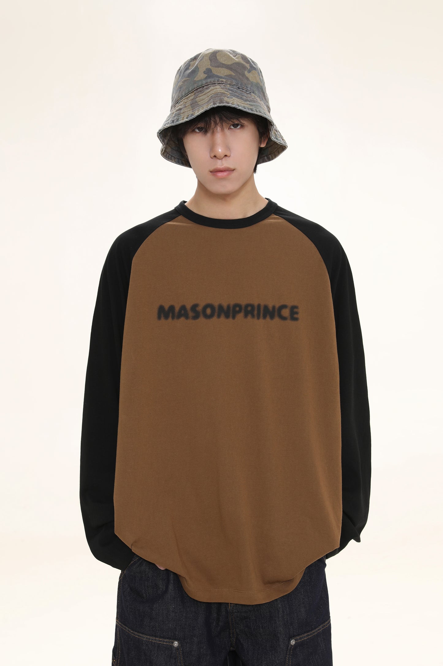 Oversized front logo raglan long TEE CT6064