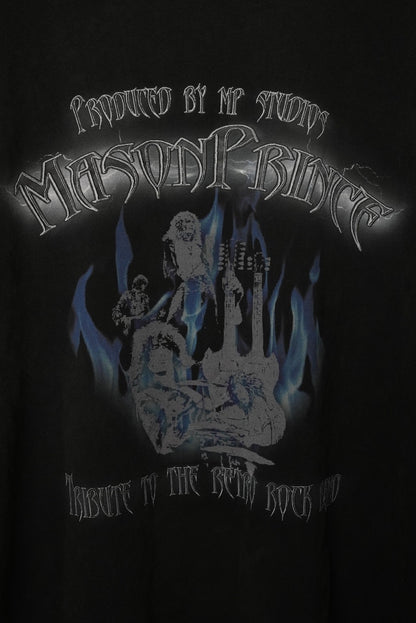 Big silhouette vintage processing MP original band tour long TEE CT6065