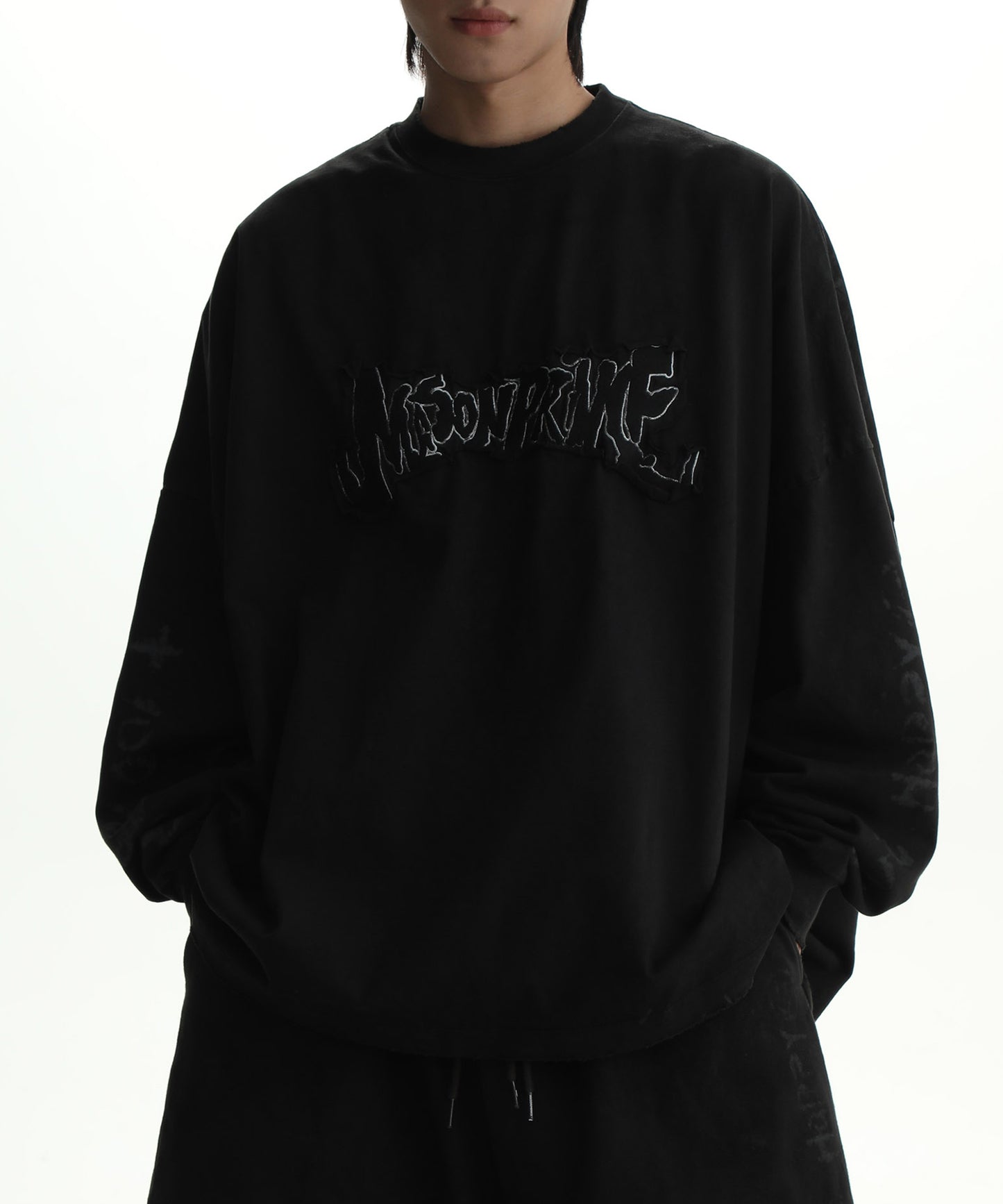 Oversized patch logo long TEE CT6105