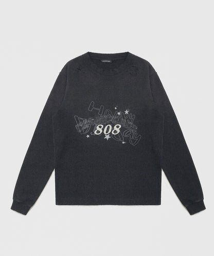 【SALE 60%OFF_特別価格適用※カートに入れるとセール価格が適用されます※】ドロップショルダー フロントロゴ ワッフル生地 ロンT CT6155【MASONPRINCE】