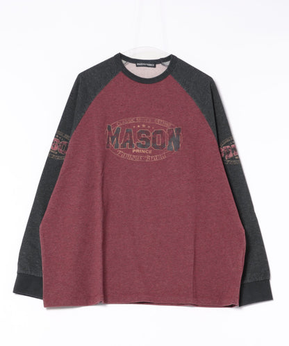 オーバーサイズ ロゴプリント ラグラン ロンT CT6199【MASONPRINCE】【2025AW】