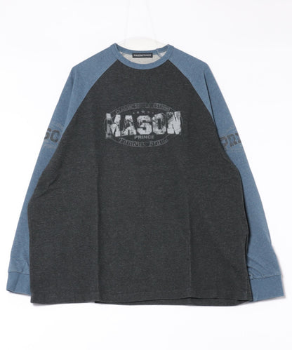 オーバーサイズ ロゴプリント ラグラン ロンT CT6199【MASONPRINCE】【2025AW】