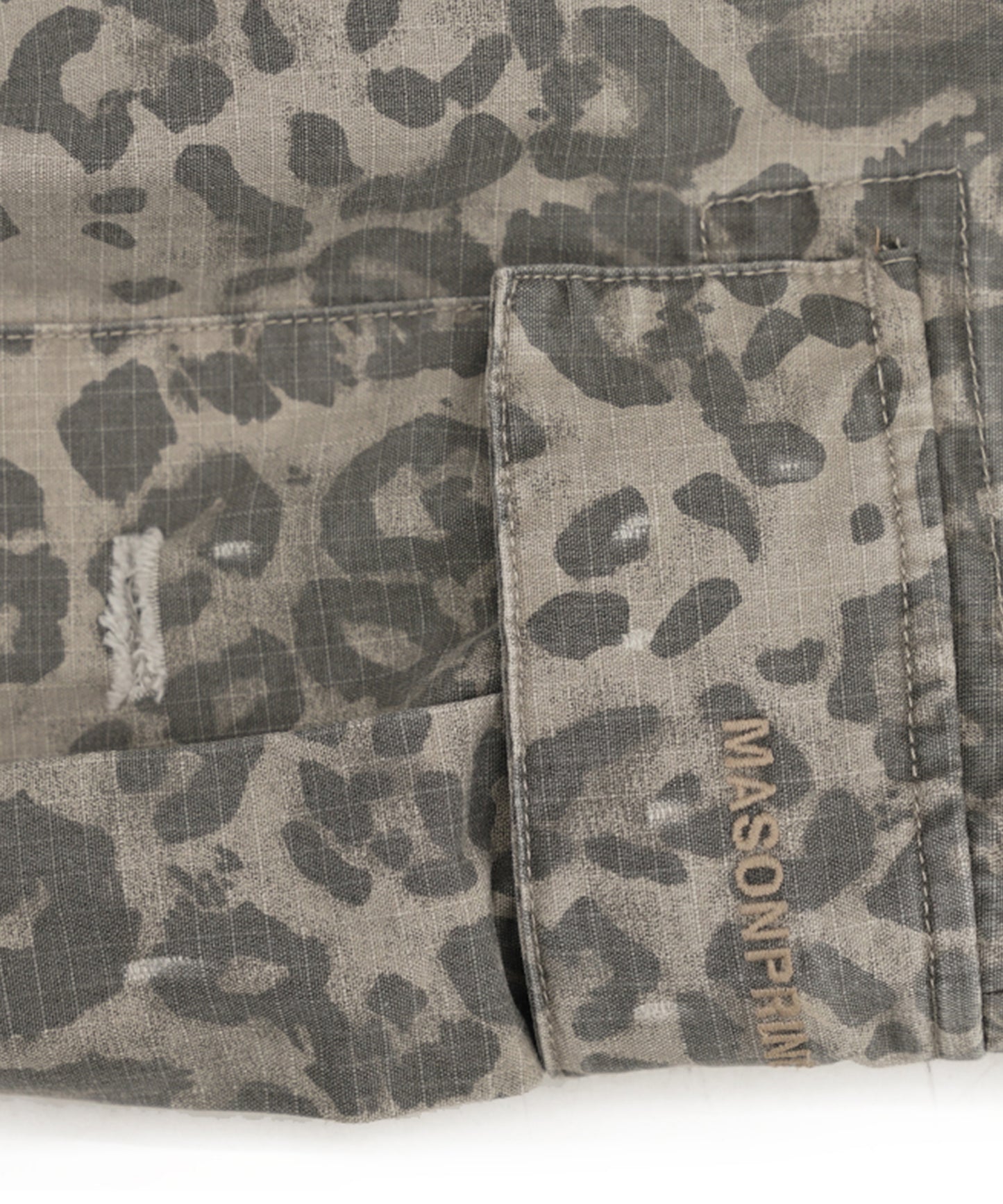 Loose fit leopard print cropped cargo pants DK3113 [2025SS]
