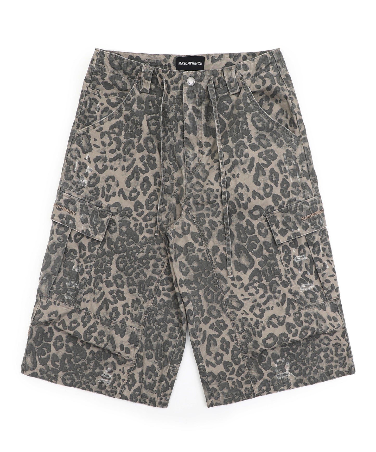 Loose fit leopard print cropped cargo pants DK3113 [2025SS]