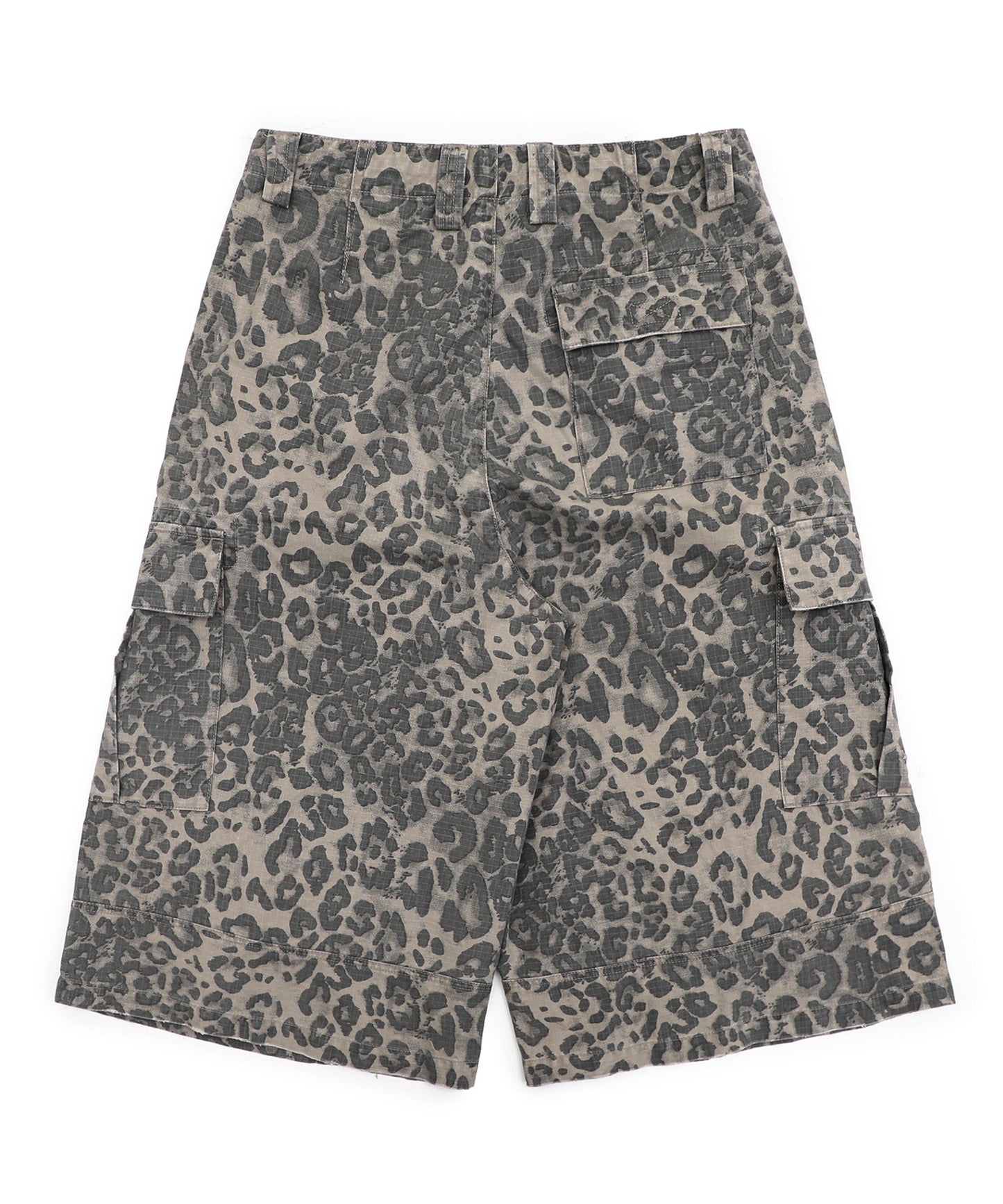 Loose fit leopard print cropped cargo pants DK3113 [2025SS]